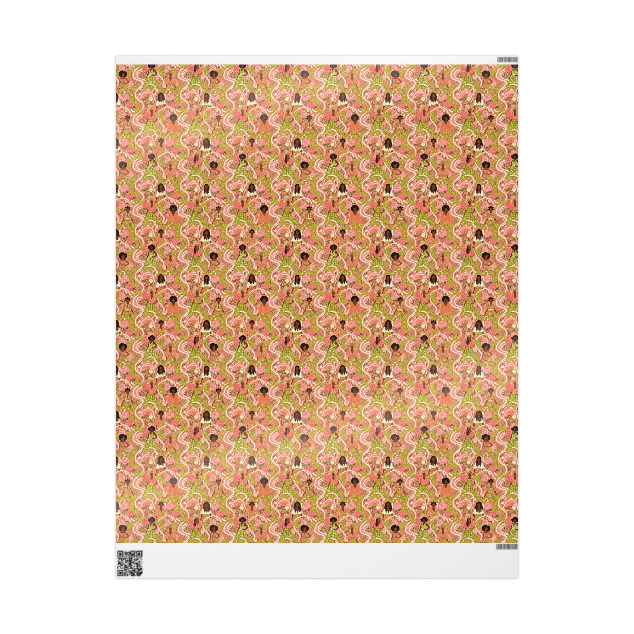Pink & Green Elegance Women's Collection — African American Gift Wrap by Family Wrap Co.