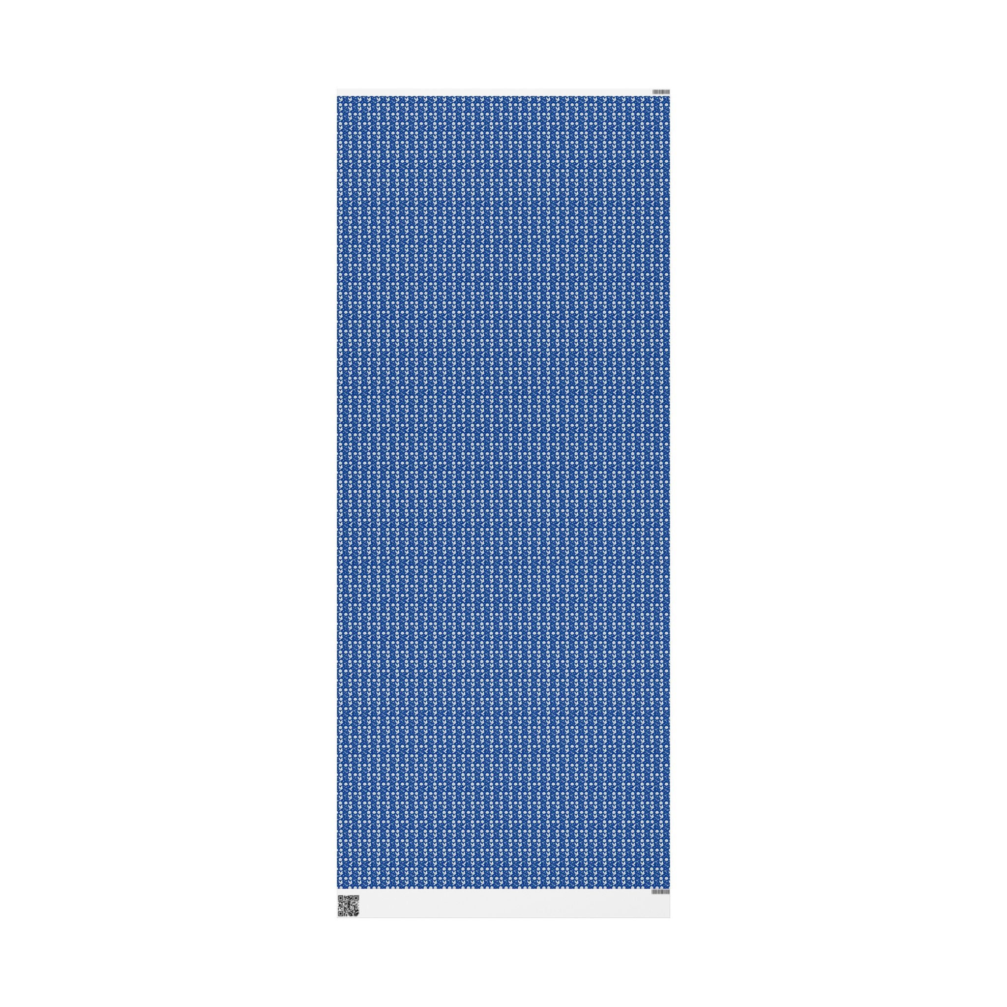 Royal Blue & White Cloud Garden -- Celestial Bloom — African American Gift Wrap by Family Wrap Co.