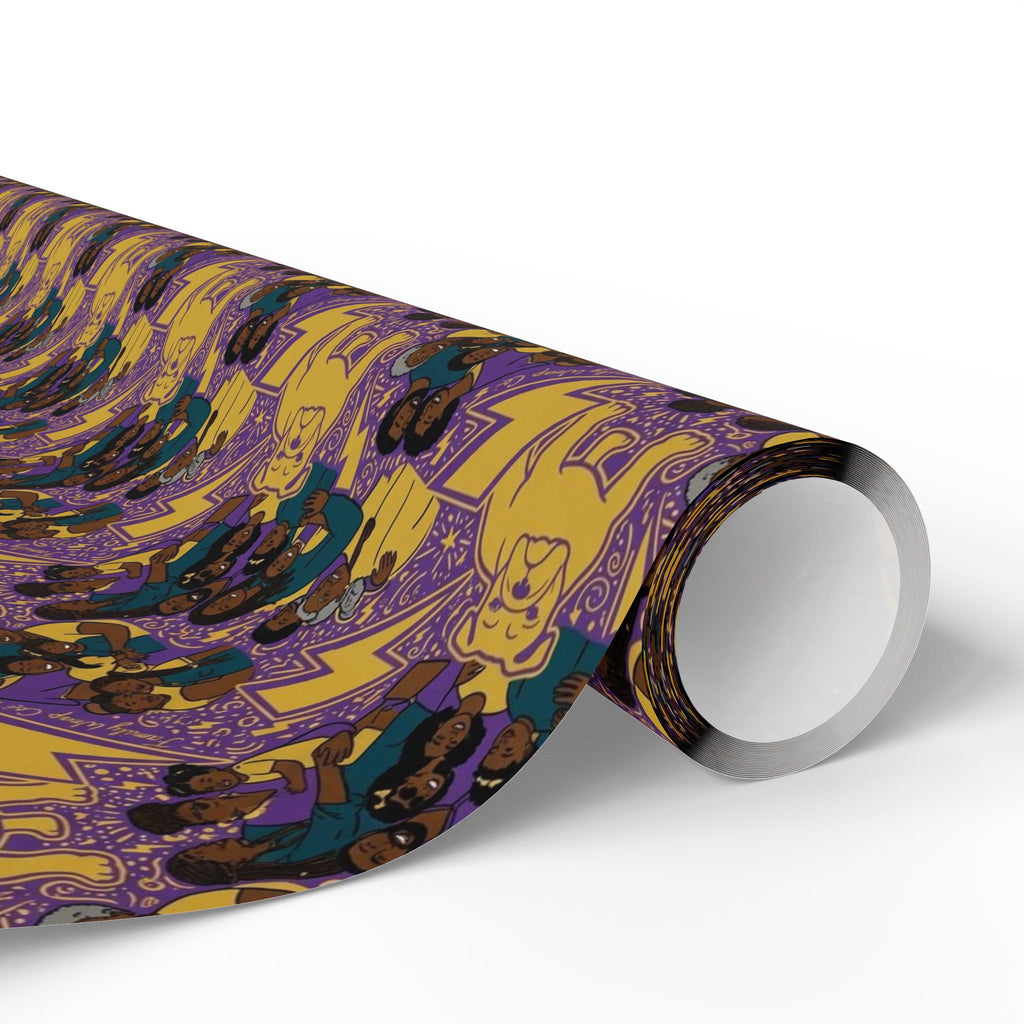 Purple & Gold Majesty Family Wrap — African American Gift Wrap by Family Wrap Co.