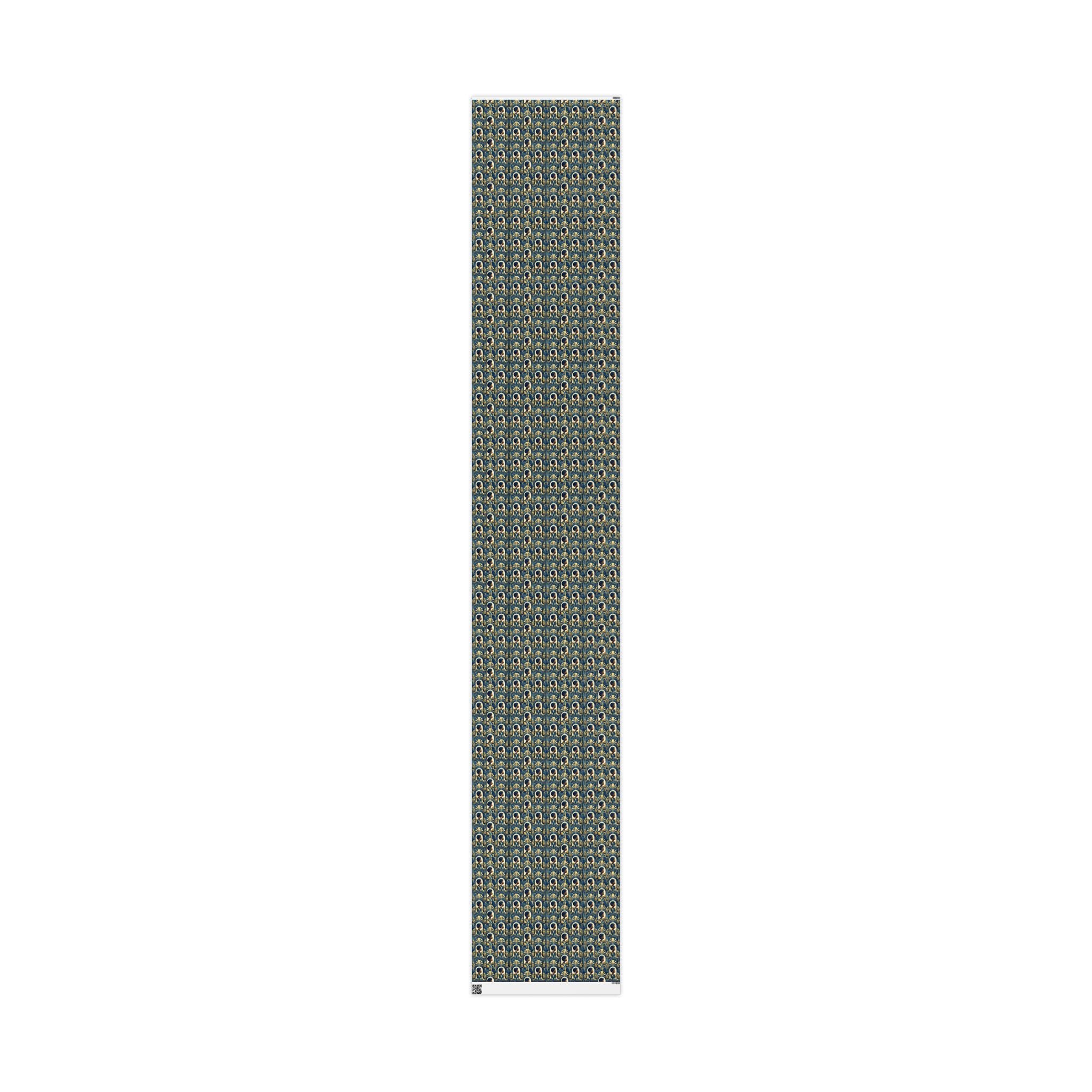 Blue & Gold Modern Muse Mosaic Wrapping Paper — Family Wrap Co.