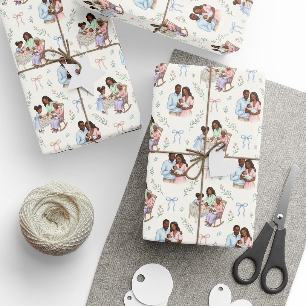 Pastel Baby & Family Joy Wrapping Paper — Family Wrap Co.