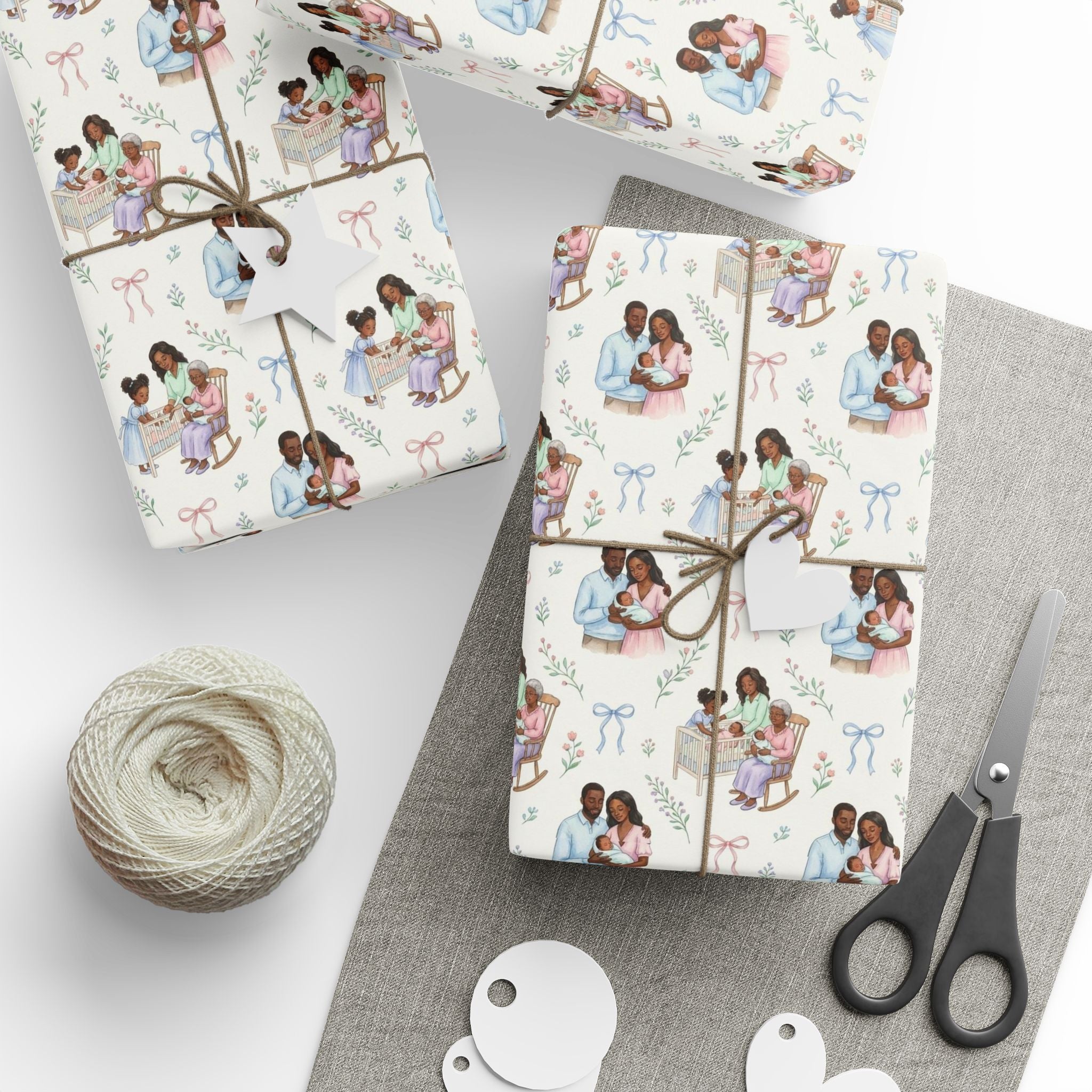 Pastel Baby & Family Joy Wrapping Paper — Family Wrap Co.