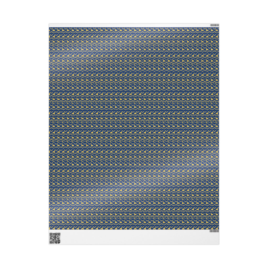 Sophisticated Poodle Promenade Pattern — African American Gift Wrap by Family Wrap Co.