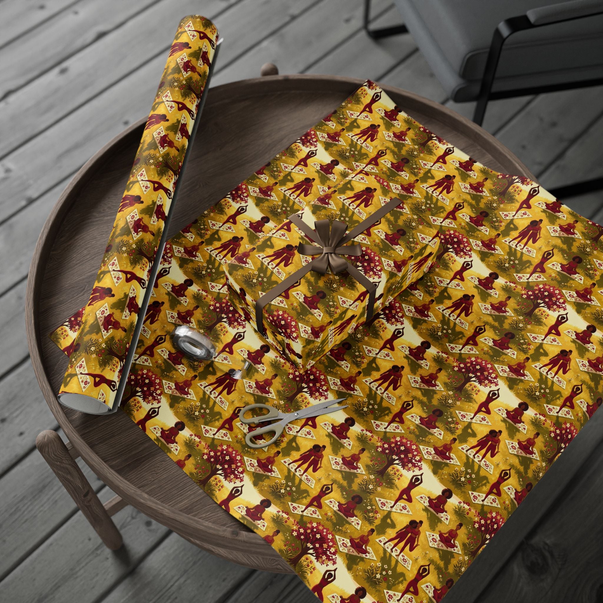 Golden Hour Yoga in the Park Wrapping Paper — Family Wrap Co.