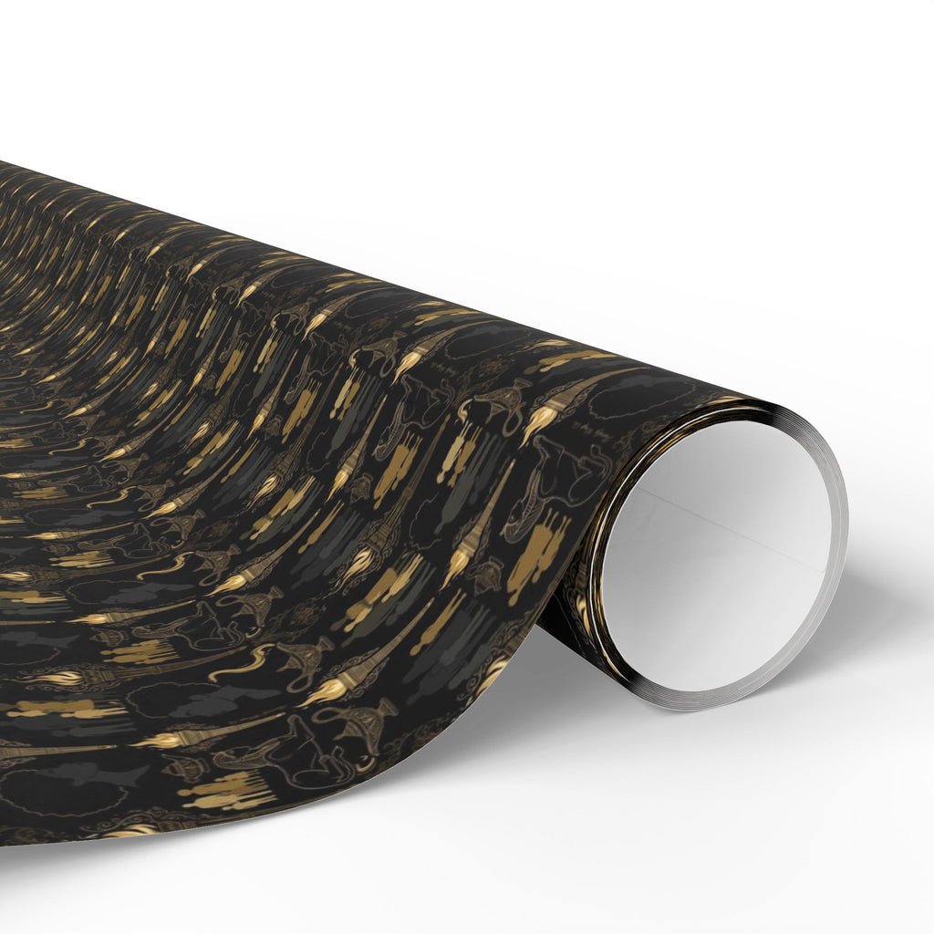 Onyx Sphinx & Torch of Gold — African American Gift Wrap by Family Wrap Co.