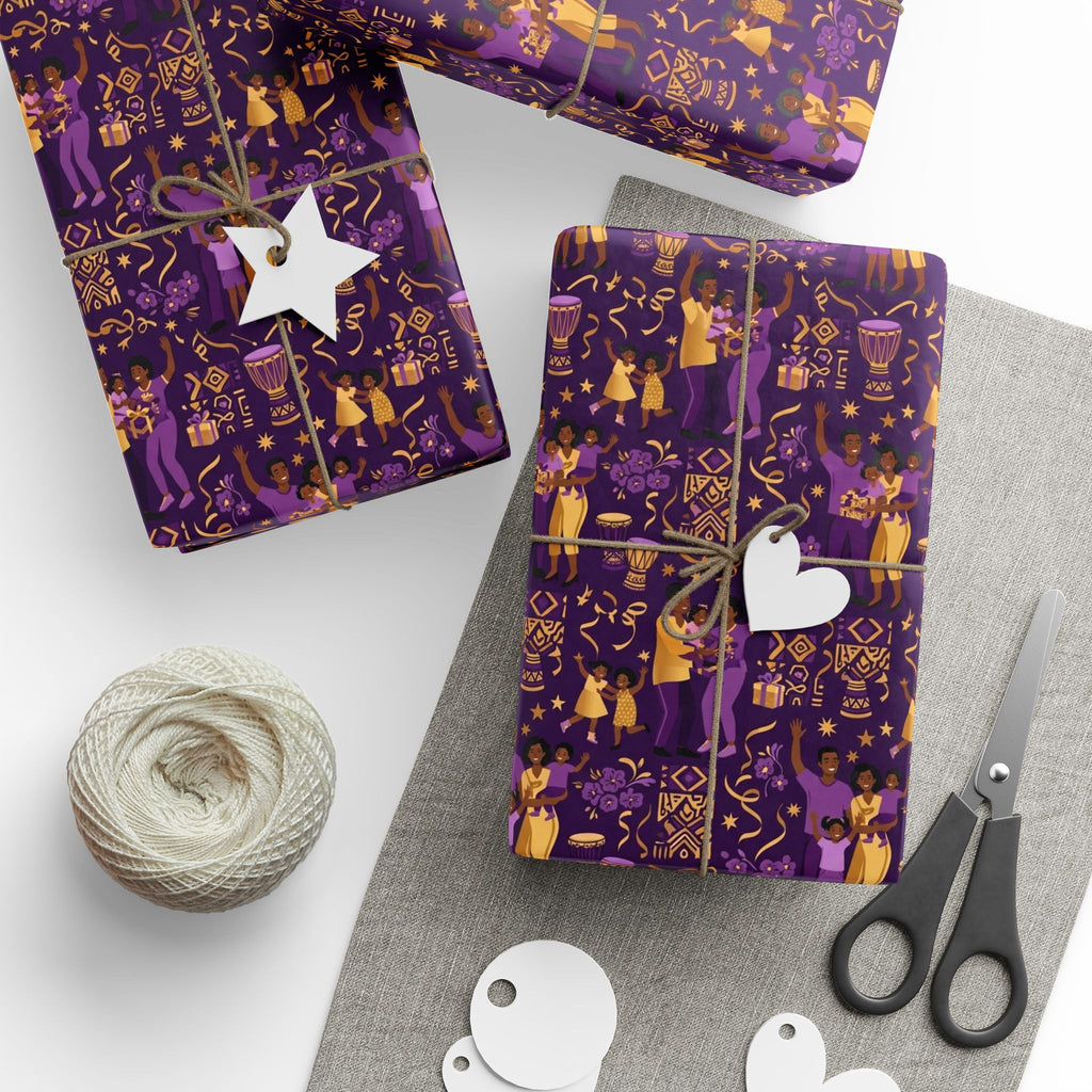 Purple & Gold Family Jubilee Wrapping Paper — Family Wrap Co.
