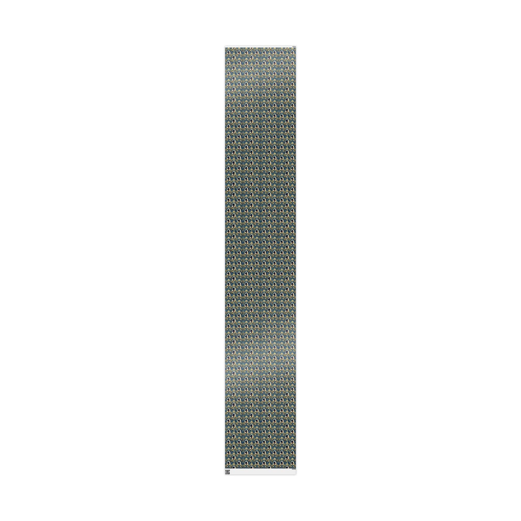 Blue & Gold Modern Muse Mosaic Wrapping Paper — Family Wrap Co.