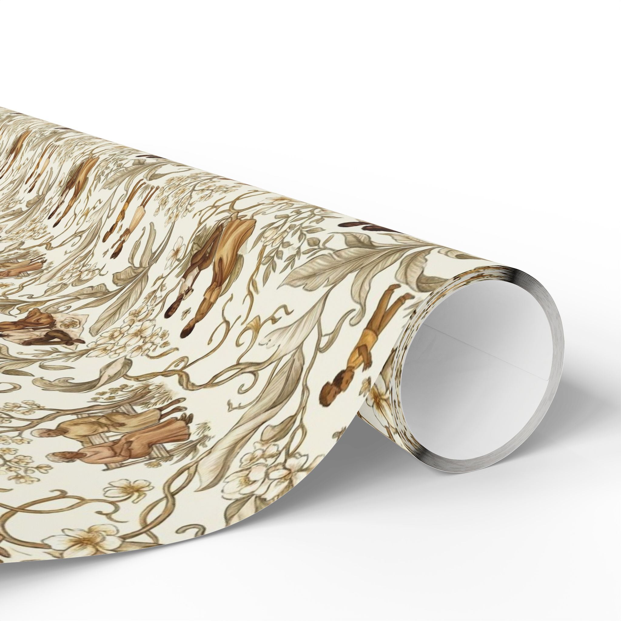 Golden Botanical Green & Gold Wrapping Paper — Family Wrap Co.