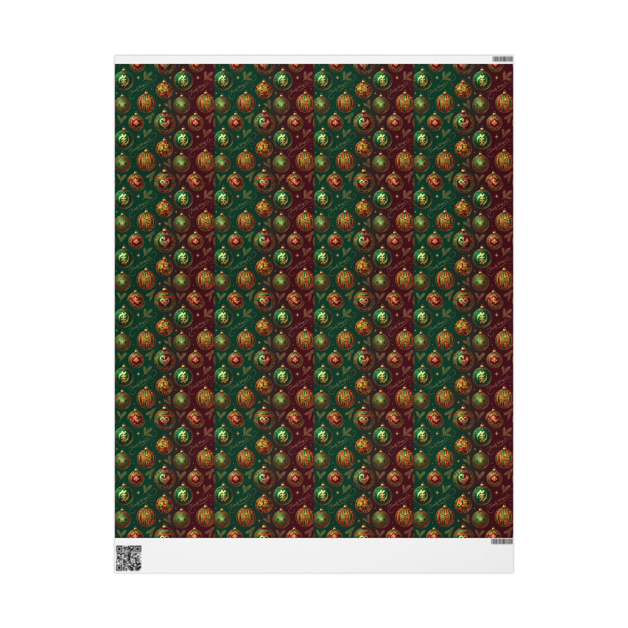 Golden Ornament Celebration Wrapping Paper — Family Wrap Co.