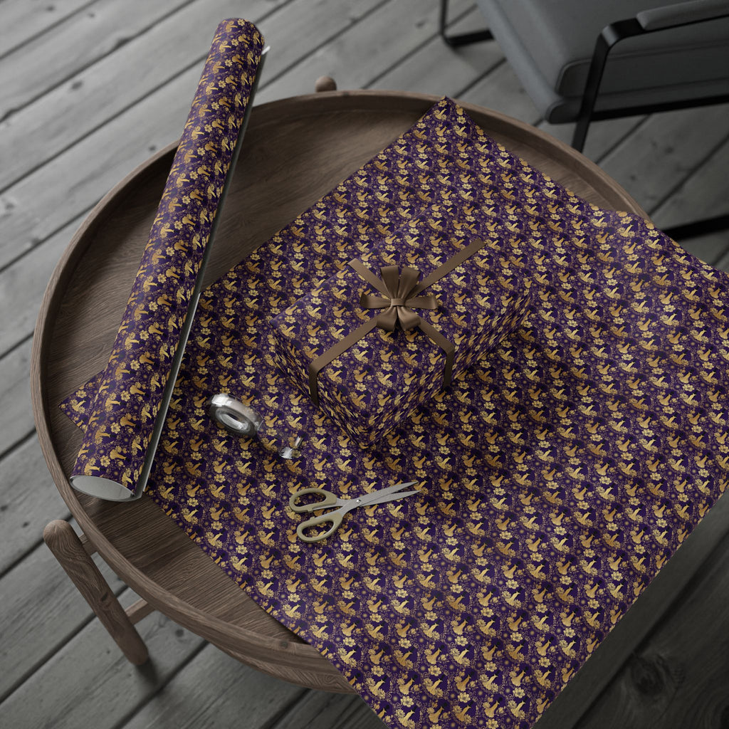 Royal Purple & Old Gold Majesty Collection — African American Gift Wrap by Family Wrap Co.