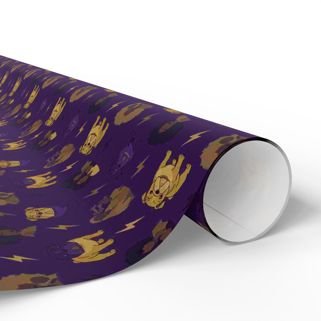 Violet Thunder & Golden Bulldog Wrapping Paper — Family Wrap Co.