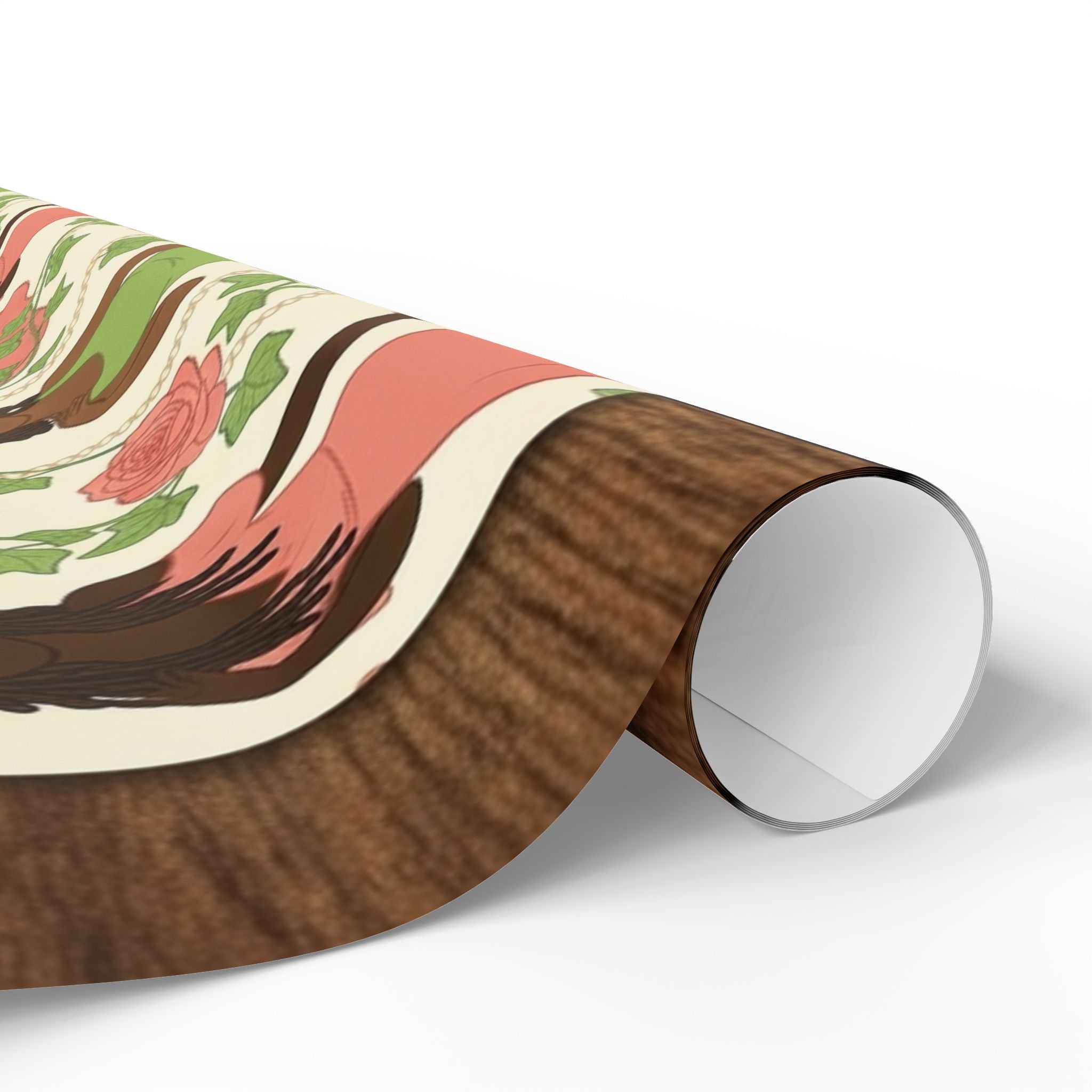 Pink & Green Pearl Garden -- Women of Elegance — African American Gift Wrap by Family Wrap Co.