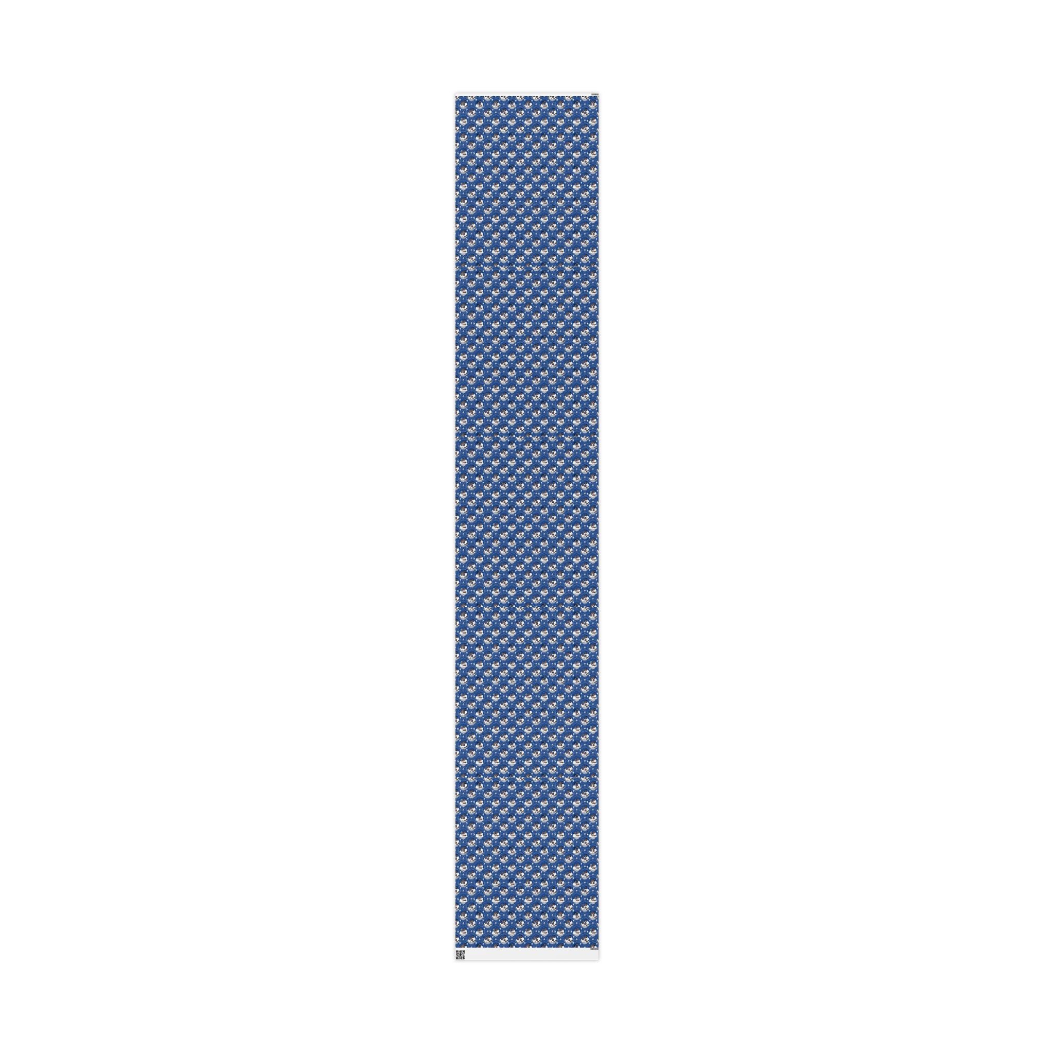 Star Rise Families of Light — Royal Blue & Silver Celestial Wrapping Paper — Family Wrap Co.