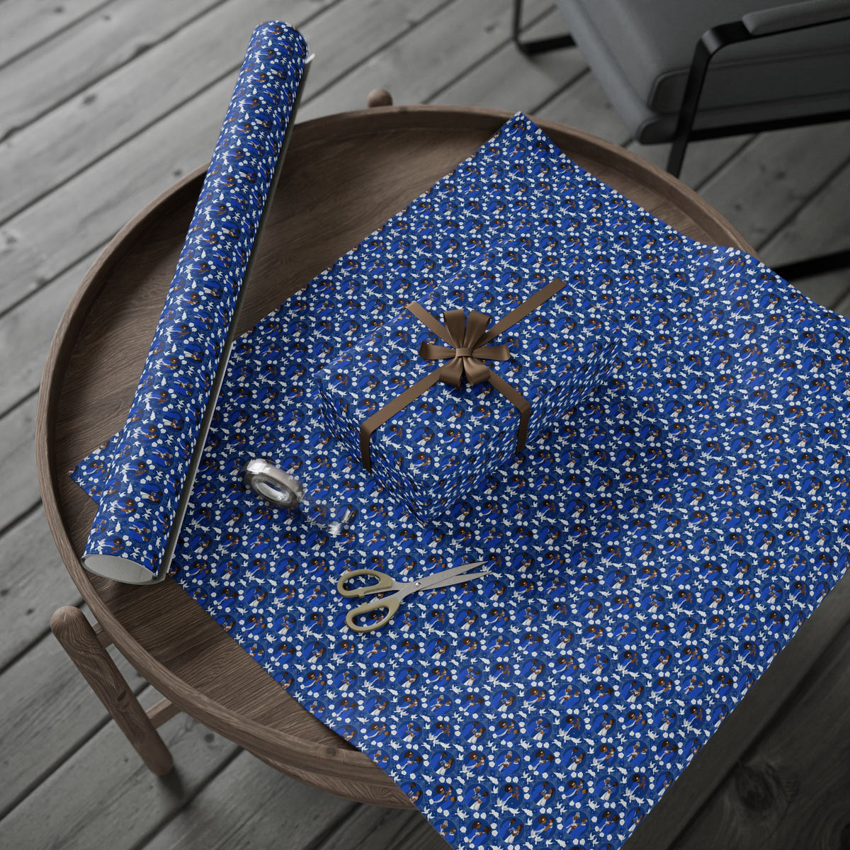 Royal Blue Dove & Rose — Family Grace — African American Gift Wrap by Family Wrap Co.