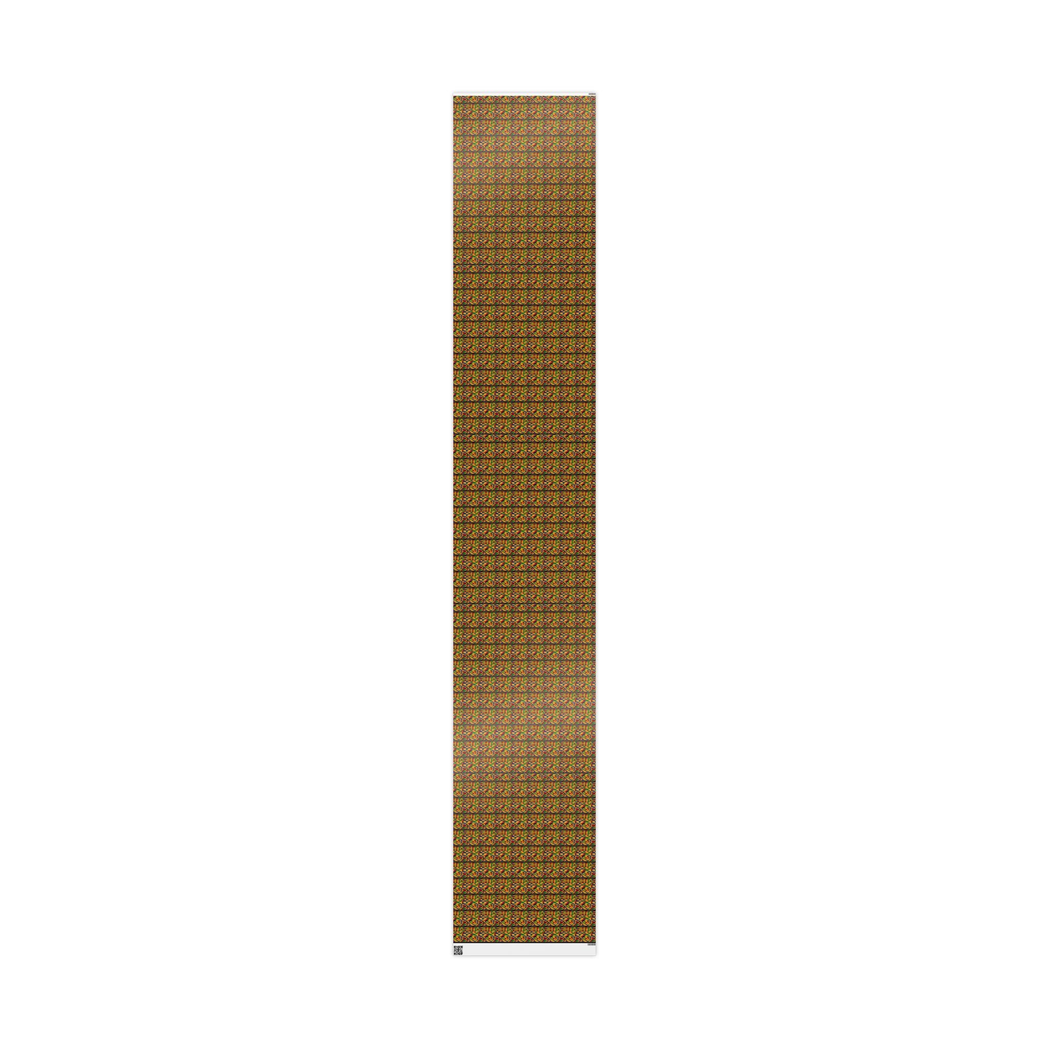 Kente Cloth Heritage Pattern — African American Gift Wrap by Family Wrap Co.
