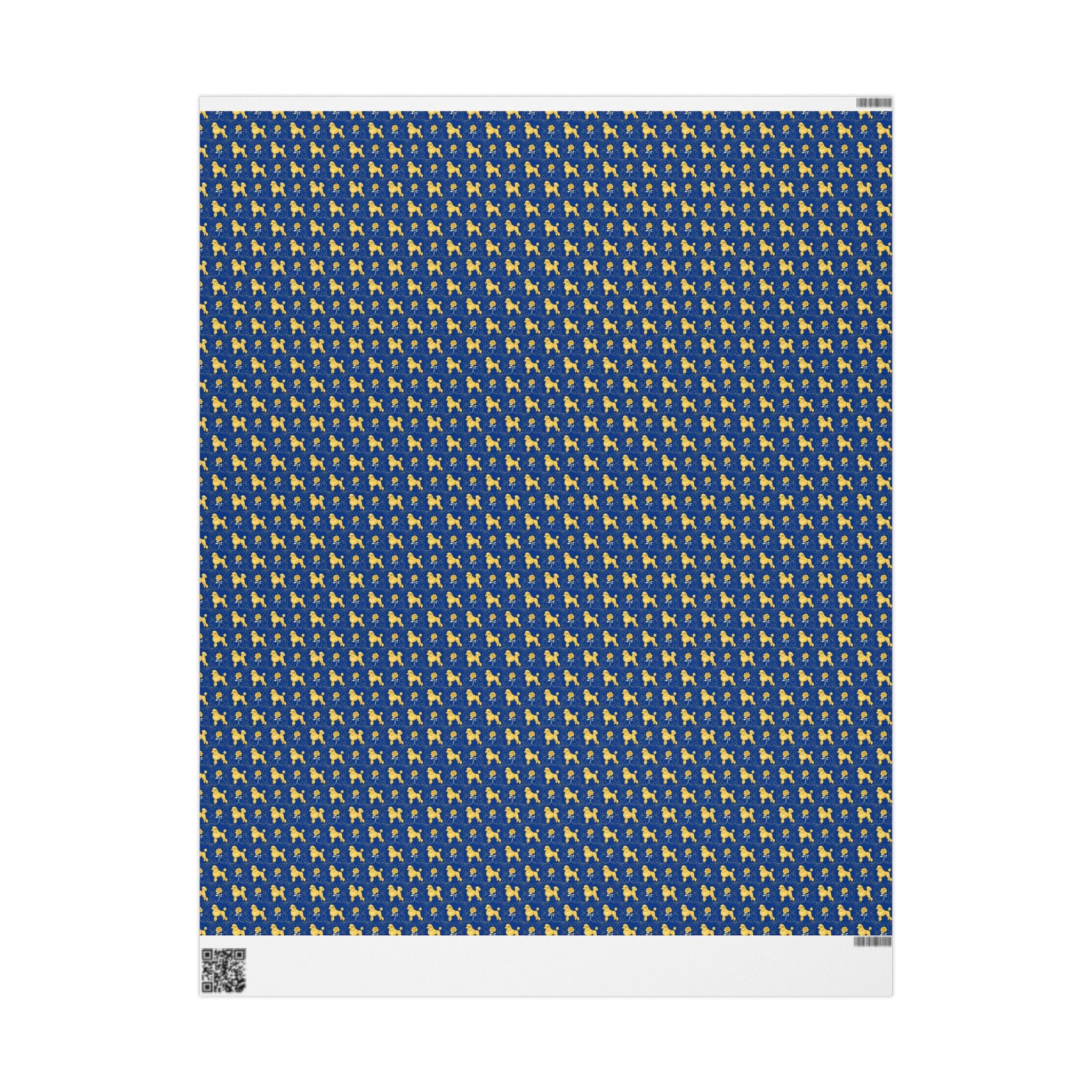 Golden Poodle & Yellow Rose Pattern — African American Gift Wrap by Family Wrap Co.