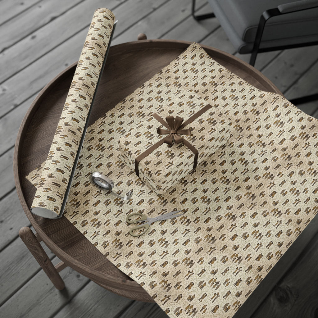 Warm Hearth Silhouette Wrapping Paper — Family Wrap Co.