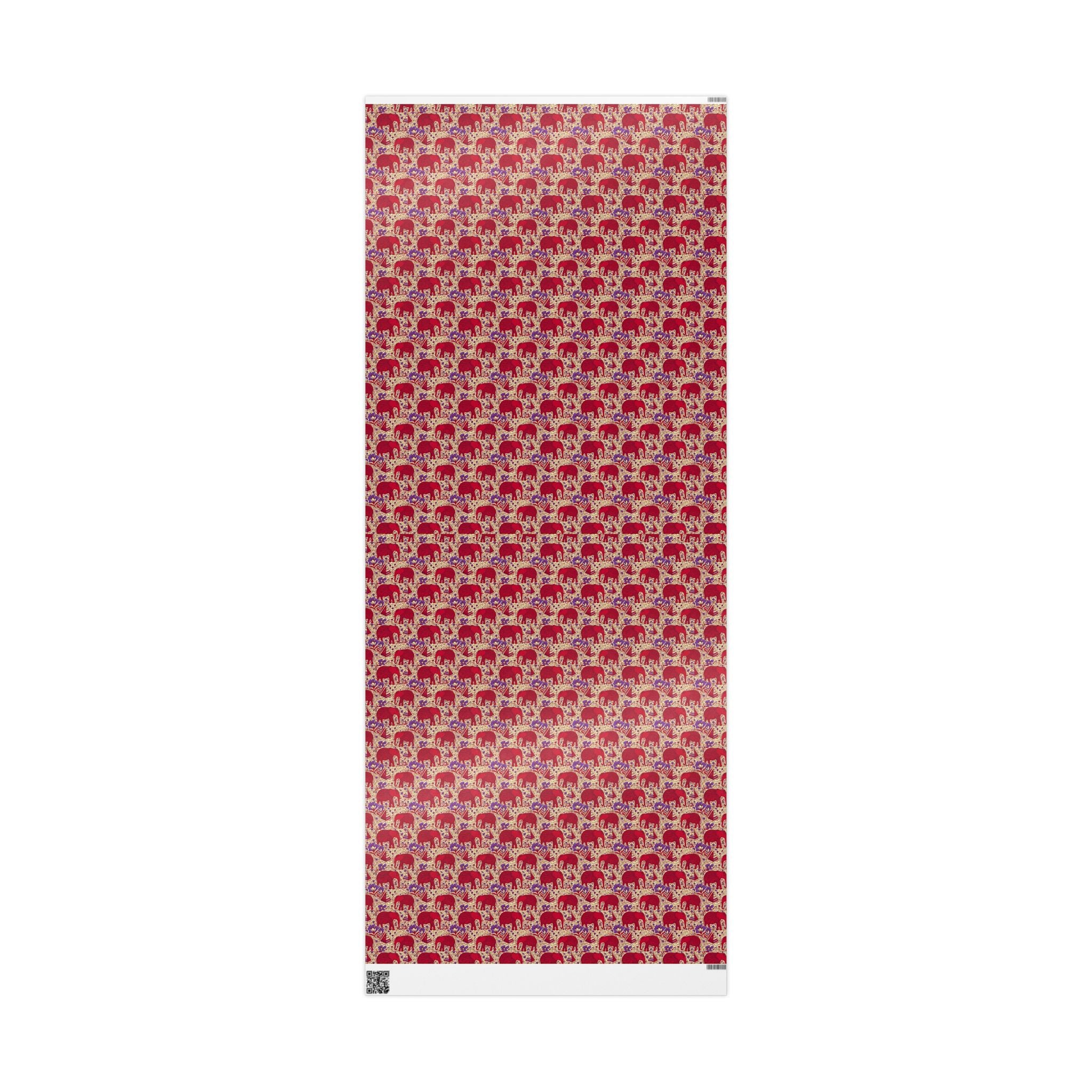 Crimson & Cream Regal Pattern — African American Gift Wrap by Family Wrap Co.