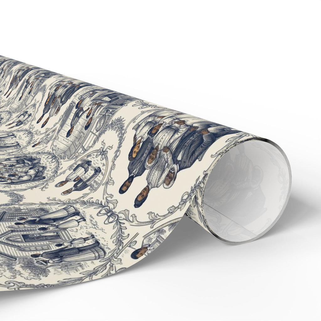 Navy & Cream Family Heritage Wrapping Paper — Family Wrap Co.