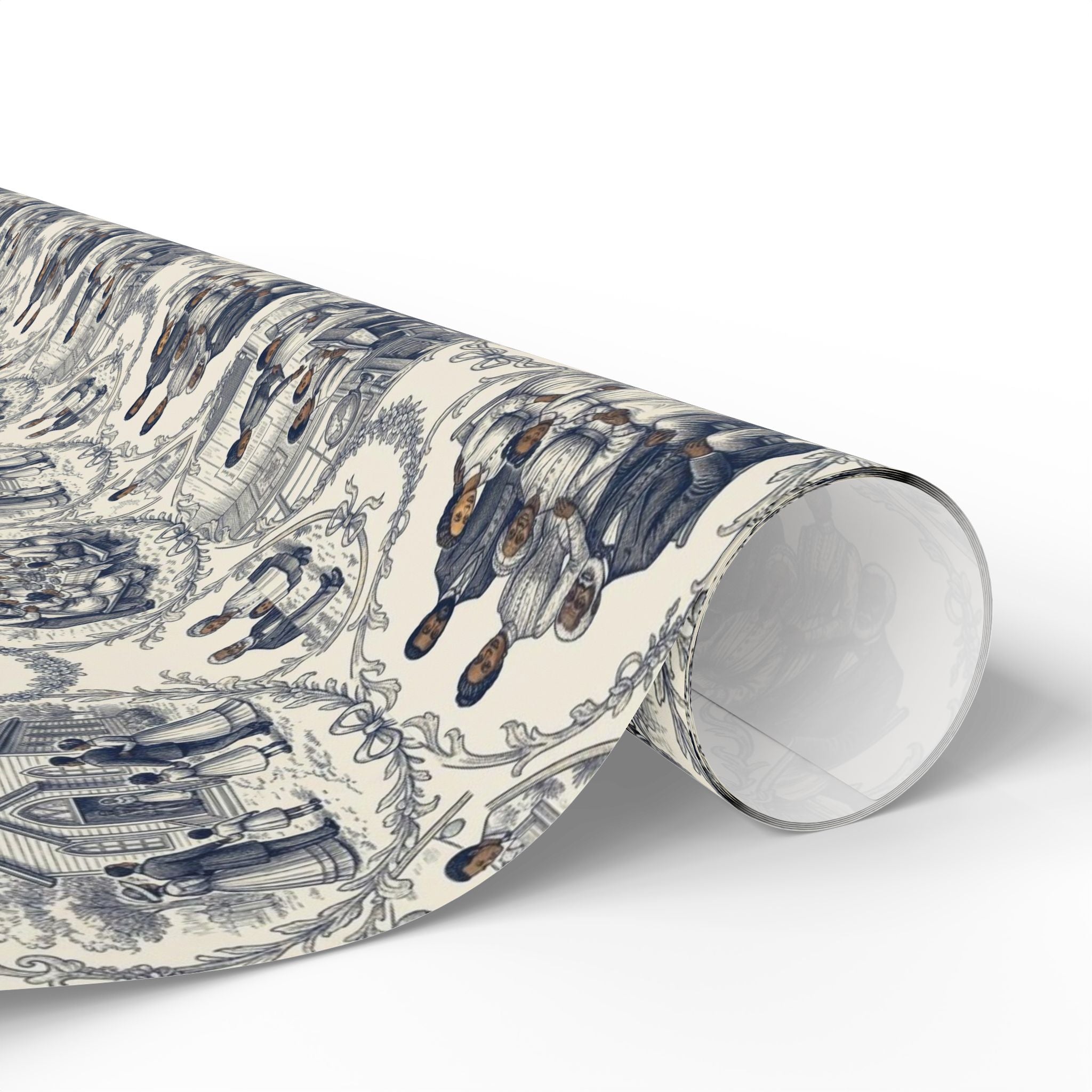 Navy & Cream Family Heritage Wrapping Paper — Family Wrap Co.