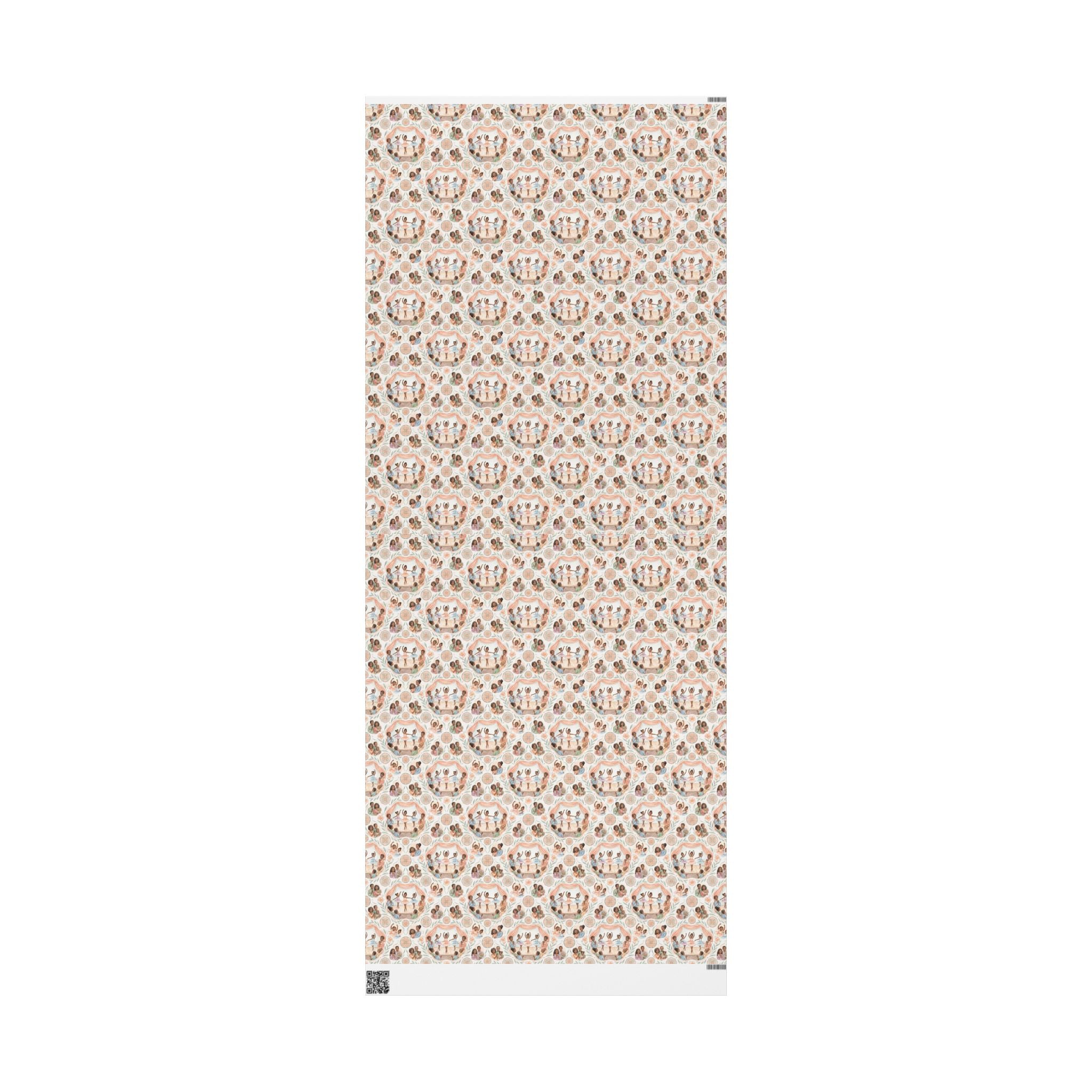 Dance Recital Grace — Peach & Sage Wrapping Paper — Family Wrap Co.