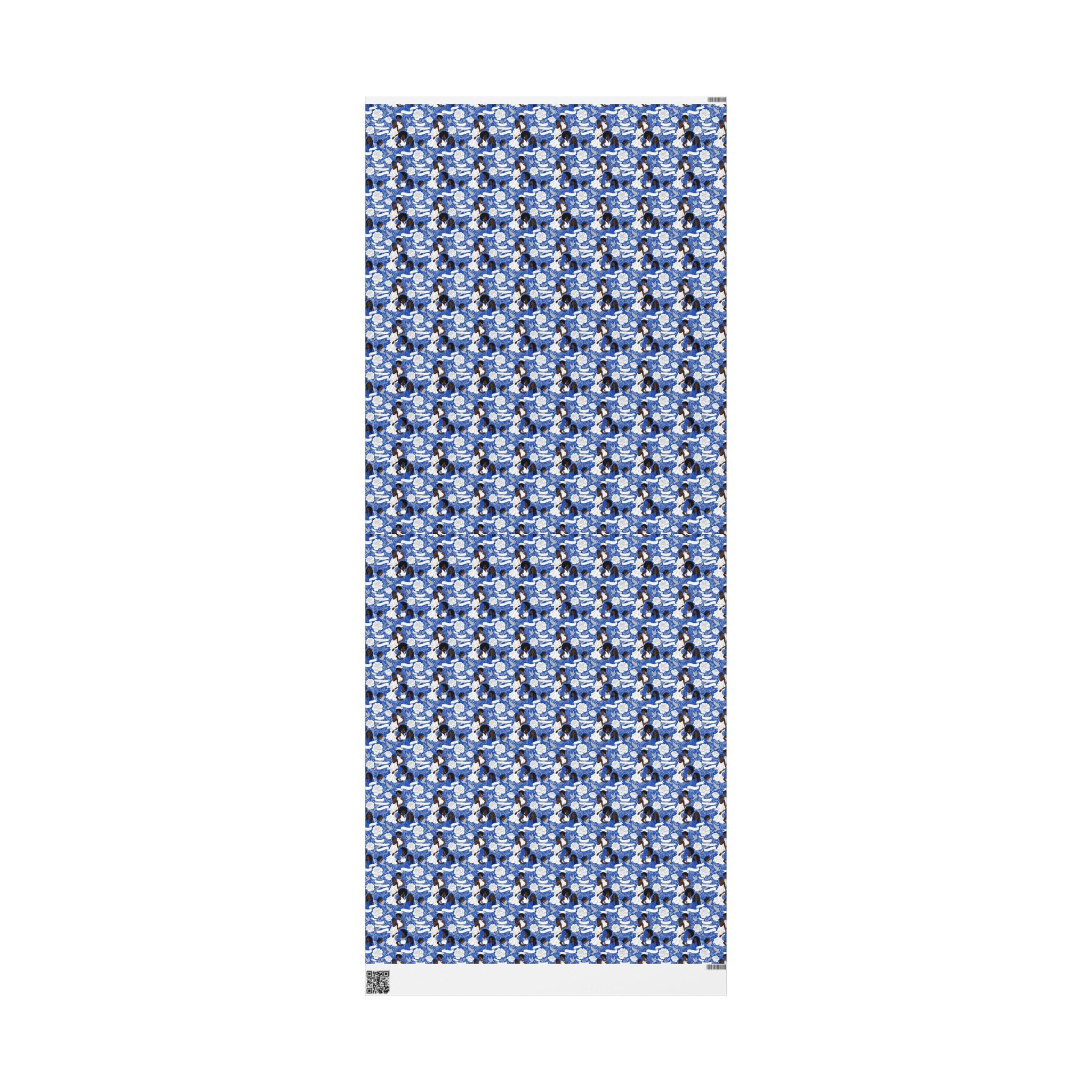Royal Blue Grace Women's Pattern — African American Gift Wrap by Family Wrap Co.