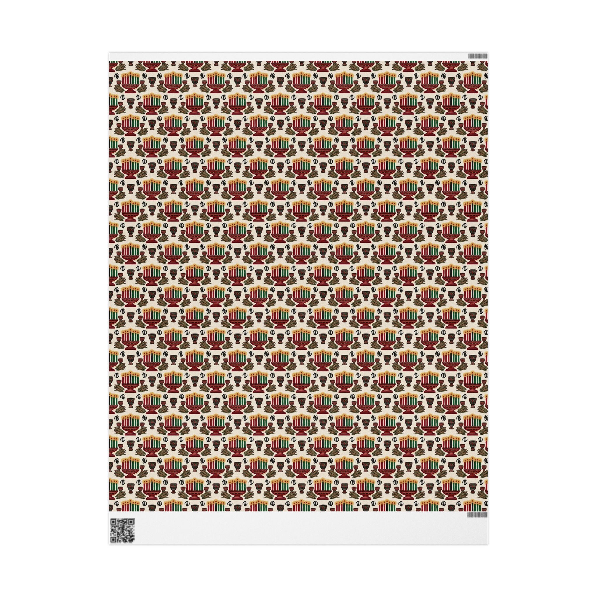Kinara Kwanzaa Celebration Pattern — African American Gift Wrap by Family Wrap Co.