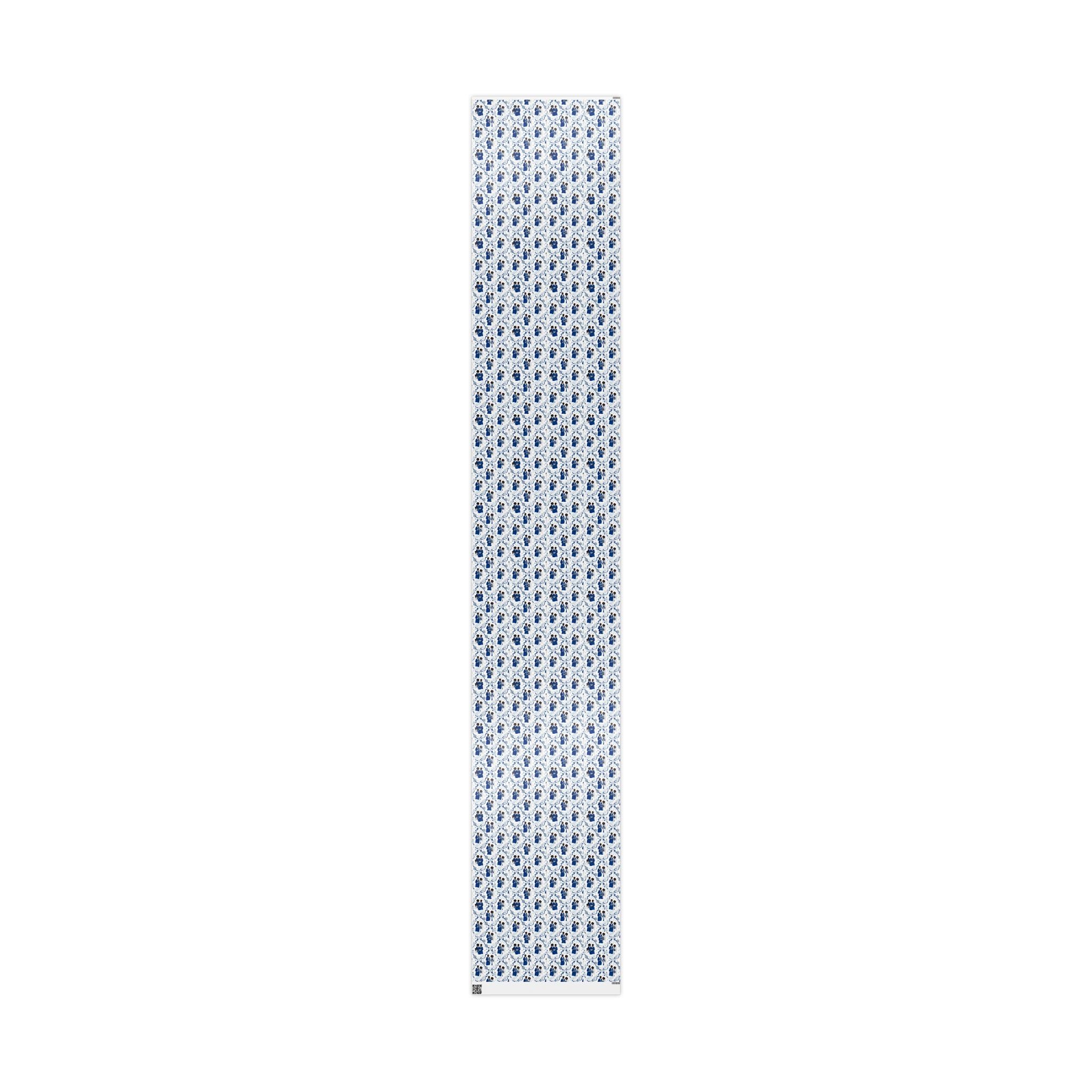 Royal Blue & White Winter Grace Gift Wrap — Family Wrap Co.
