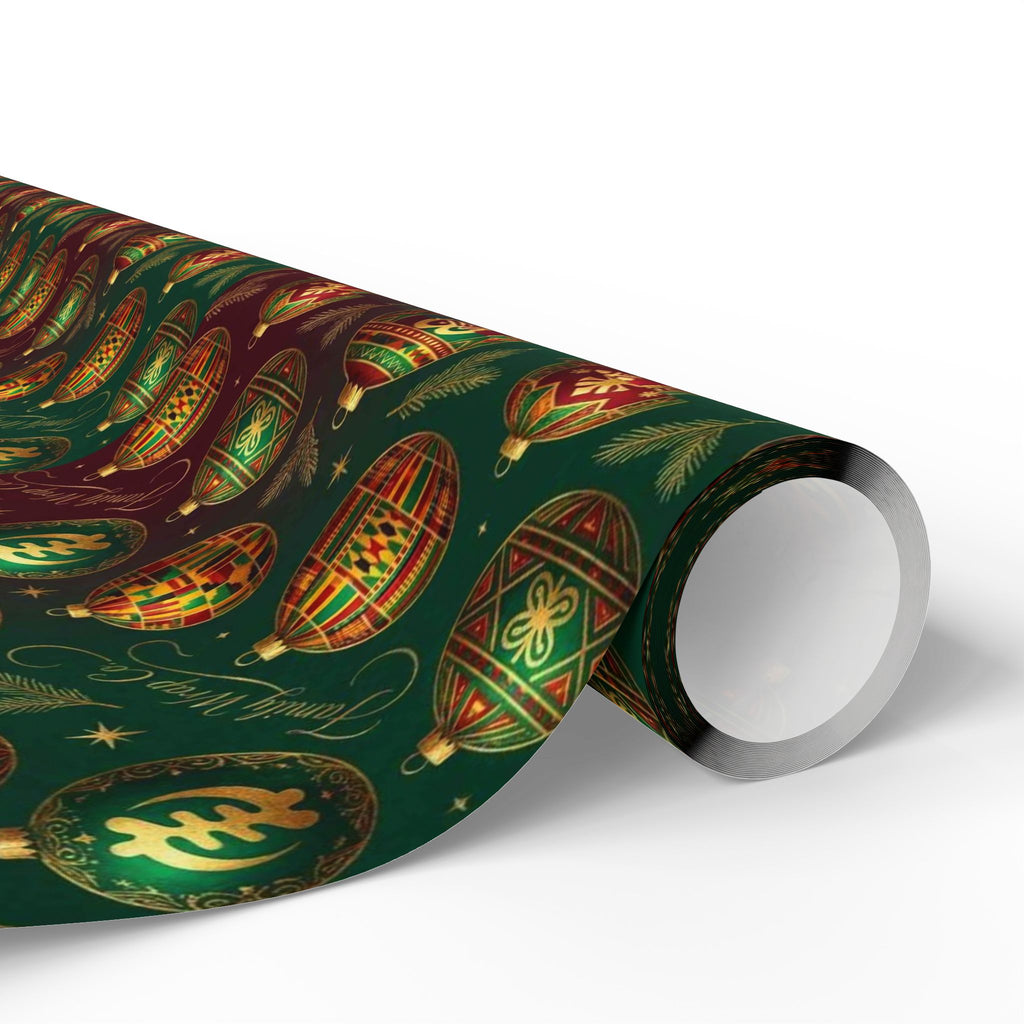 Golden Ornament Celebration Wrapping Paper — Family Wrap Co.