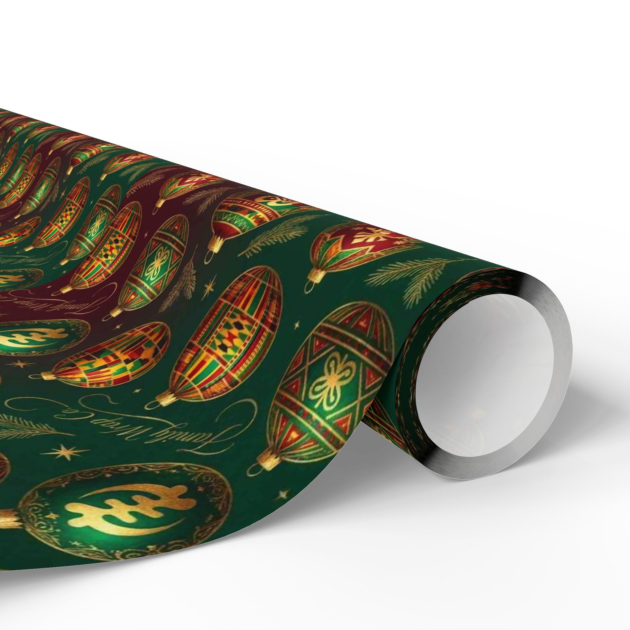 Golden Ornament Celebration Wrapping Paper — Family Wrap Co.