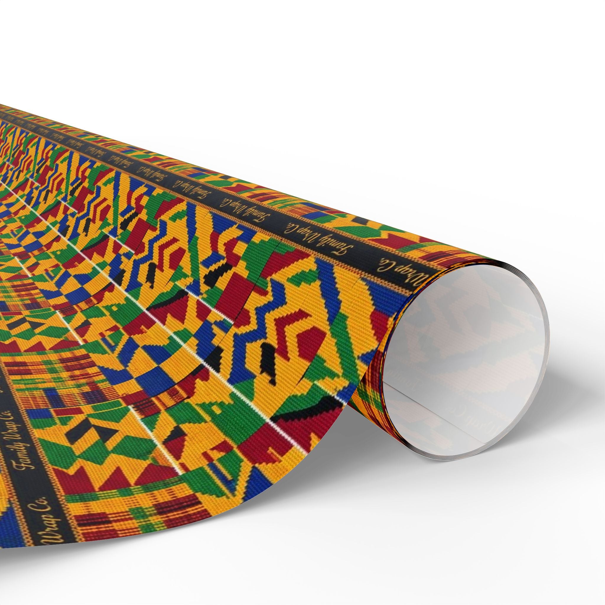 Kente Cloth Heritage Pattern — African American Gift Wrap by Family Wrap Co.