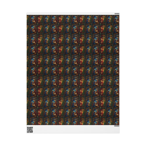 Afrocentric Nativity Scene Pattern — African American Gift Wrap by Family Wrap Co.