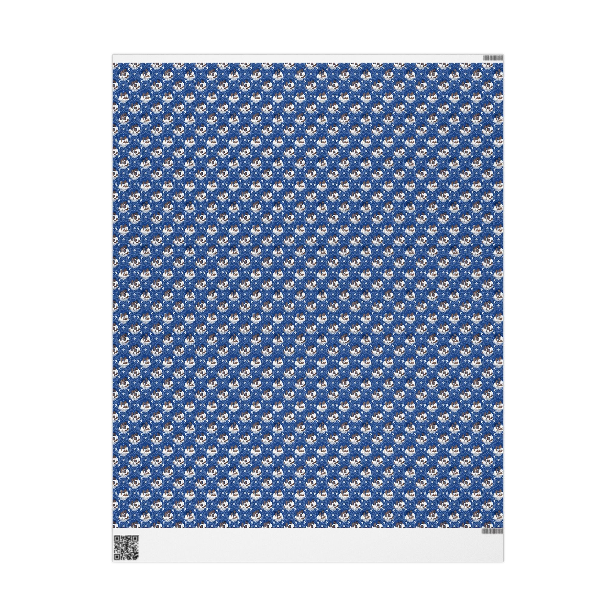 Royal Blue & White Star Rise -- Families of Light — African American Gift Wrap by Family Wrap Co.
