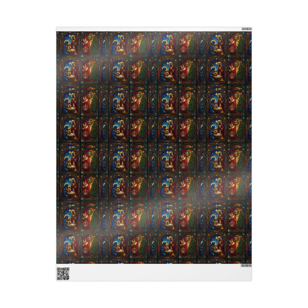 Jewel Tone Nativity Scene Christmas Gift Wrap — Family Wrap Co.