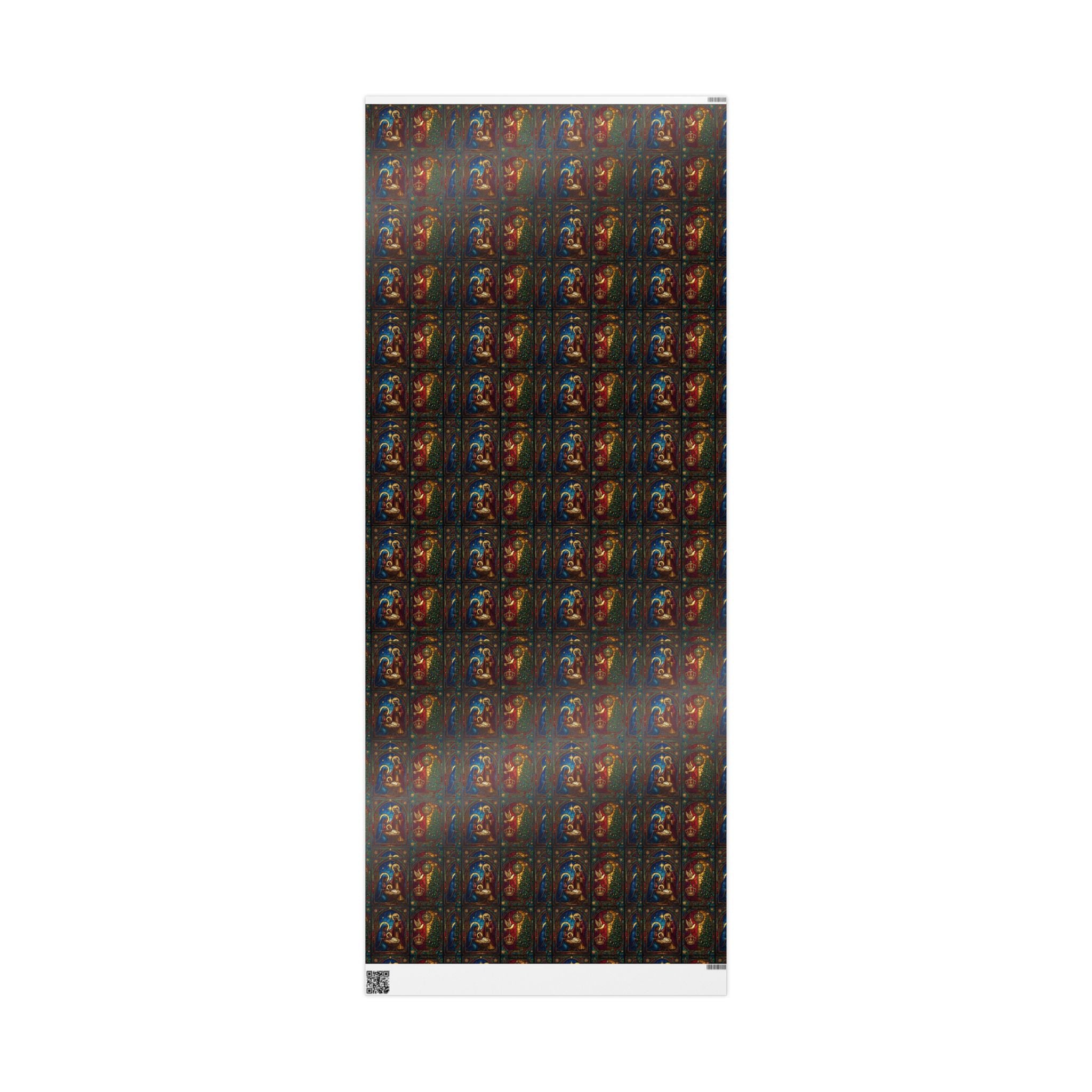Jewel Tone Nativity Scene Christmas Gift Wrap — Family Wrap Co.