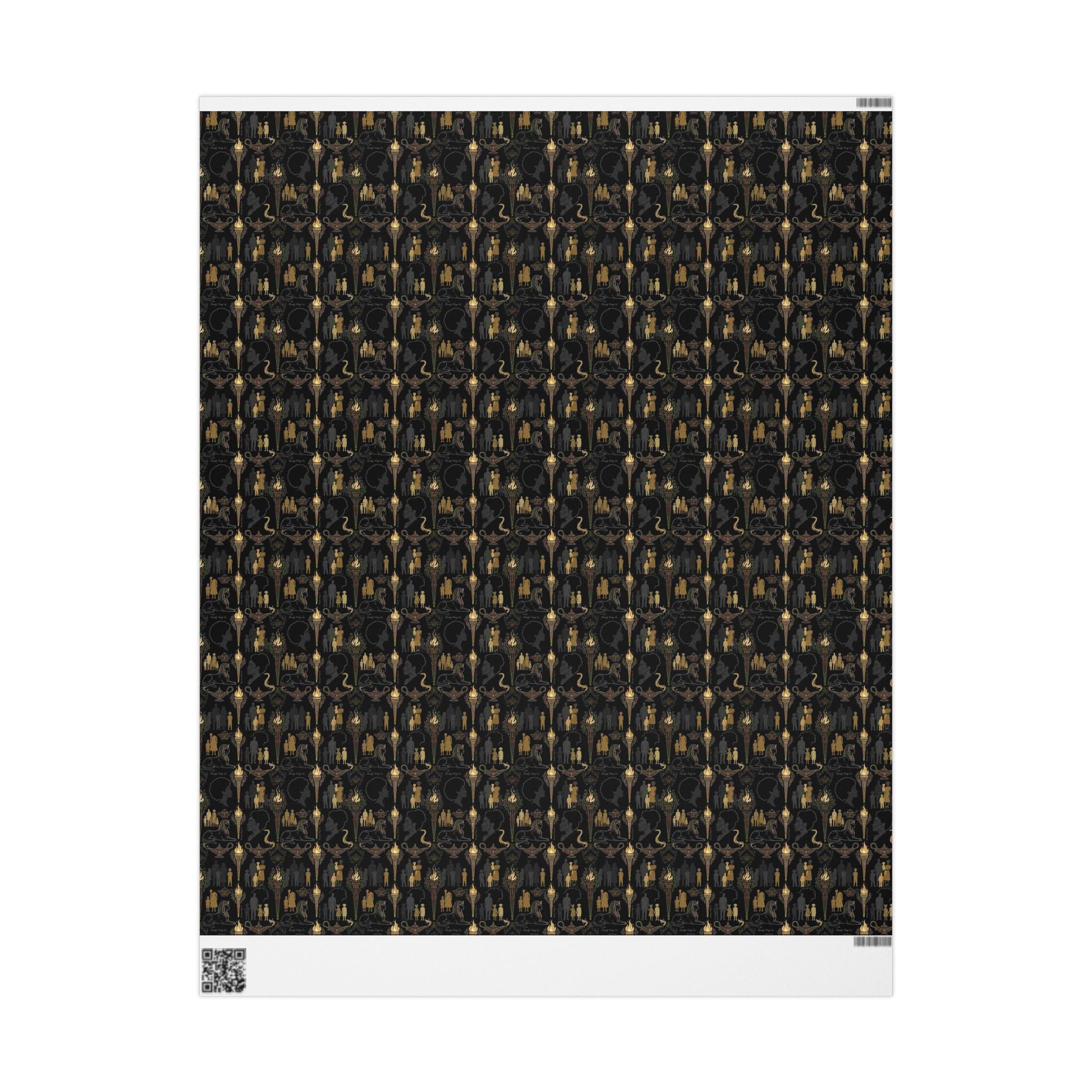 Onyx Sphinx & Gold Wrapping Paper — Family Wrap Co.