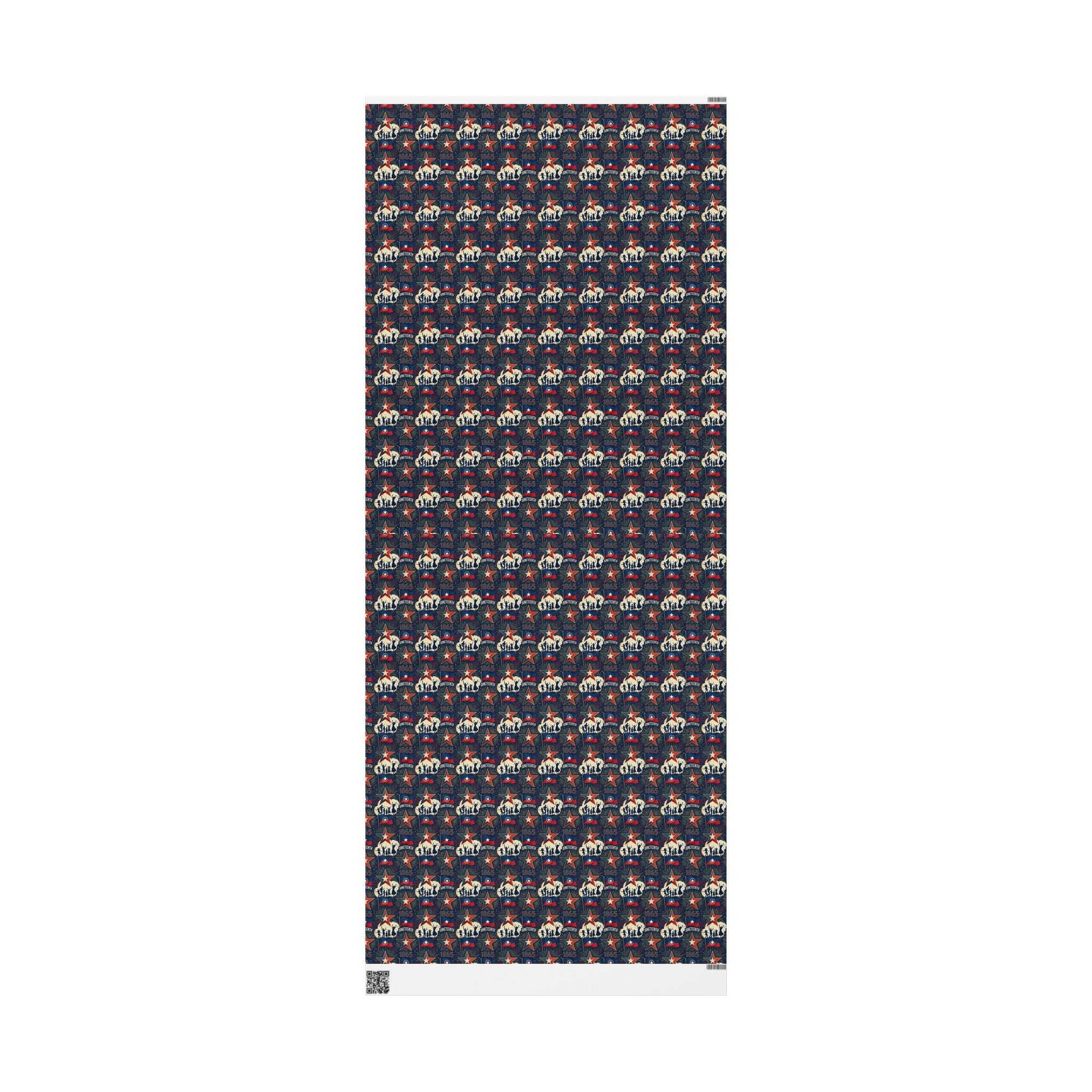 Juneteenth Freedom Celebration Pattern — African American Gift Wrap by Family Wrap Co.
