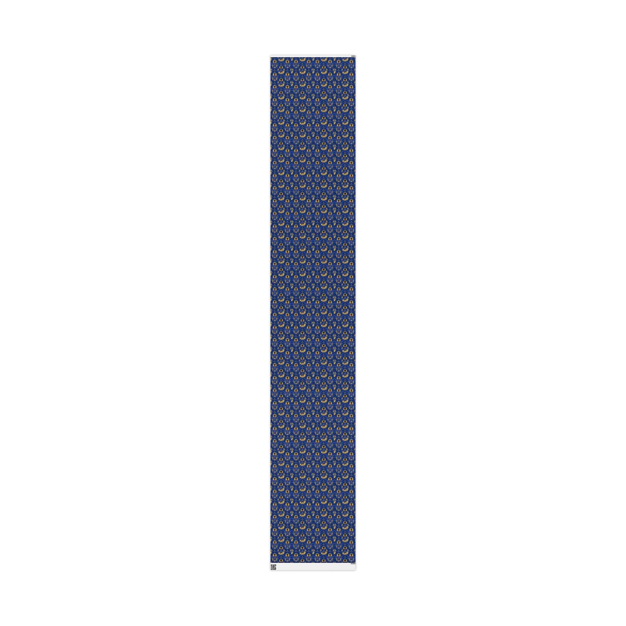 Blue & Gold Radiant Wisdom Wrapping Paper — Family Wrap Co.