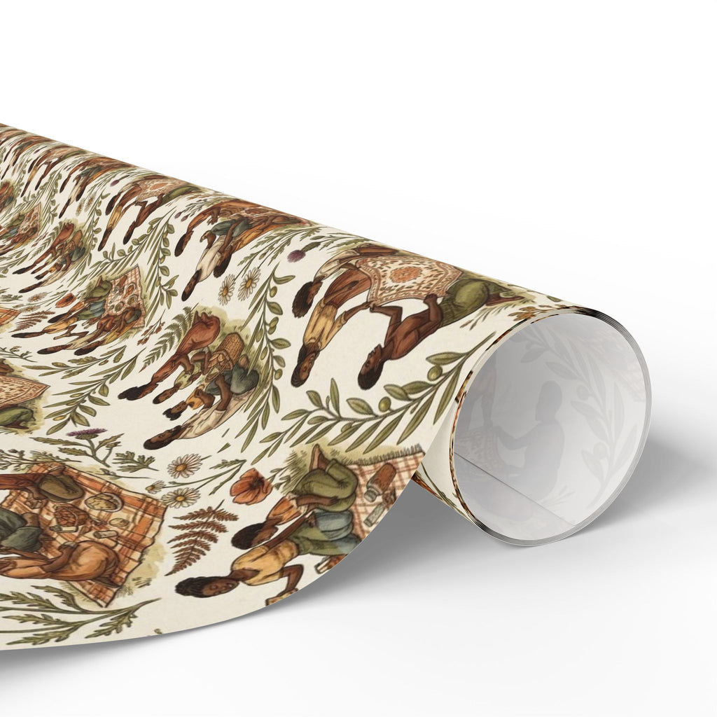Picnic in the Park — Cinnamon & Olive Wrapping Paper — Family Wrap Co.