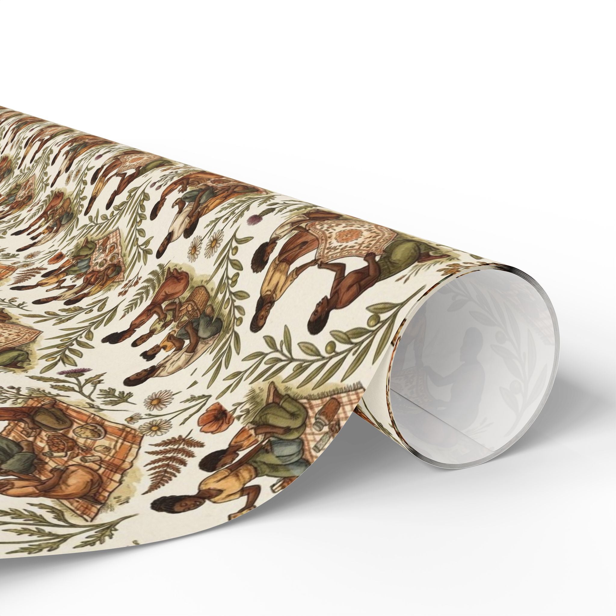 Picnic in the Park — Cinnamon & Olive Wrapping Paper — Family Wrap Co.