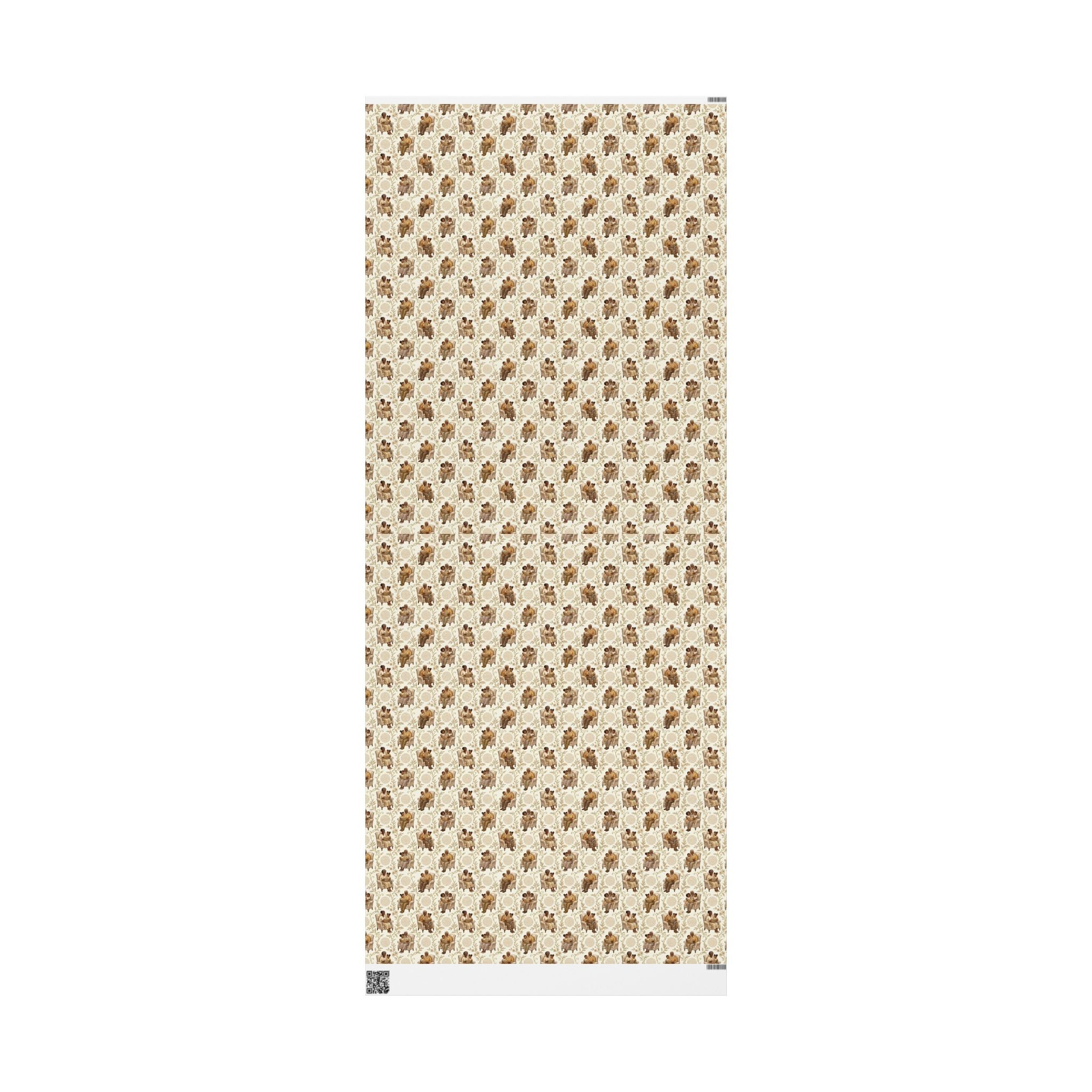 Reading Together — Champagne Warmth Wrapping Paper — Family Wrap Co.
