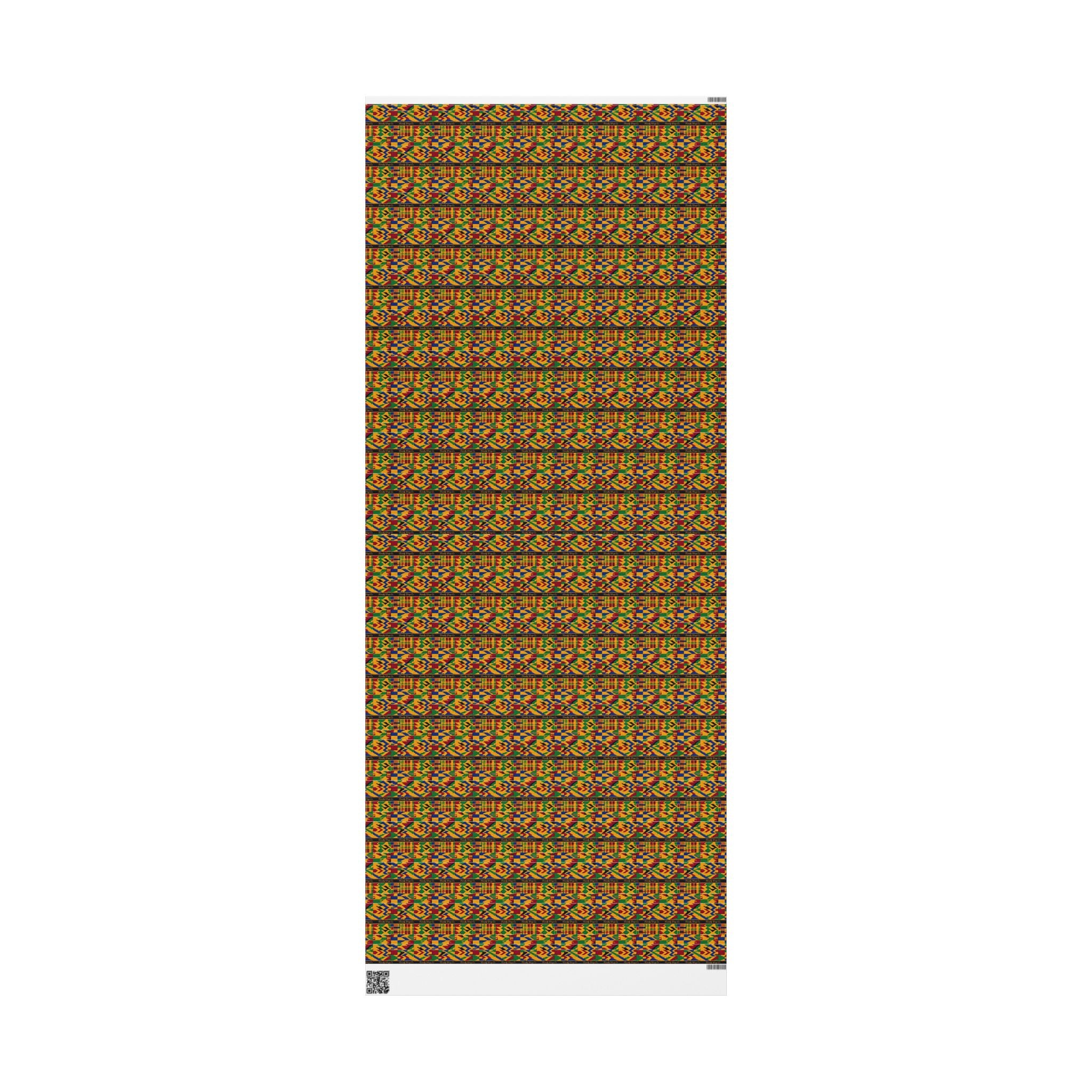 Kente Cloth Heritage Pattern — African American Gift Wrap by Family Wrap Co.