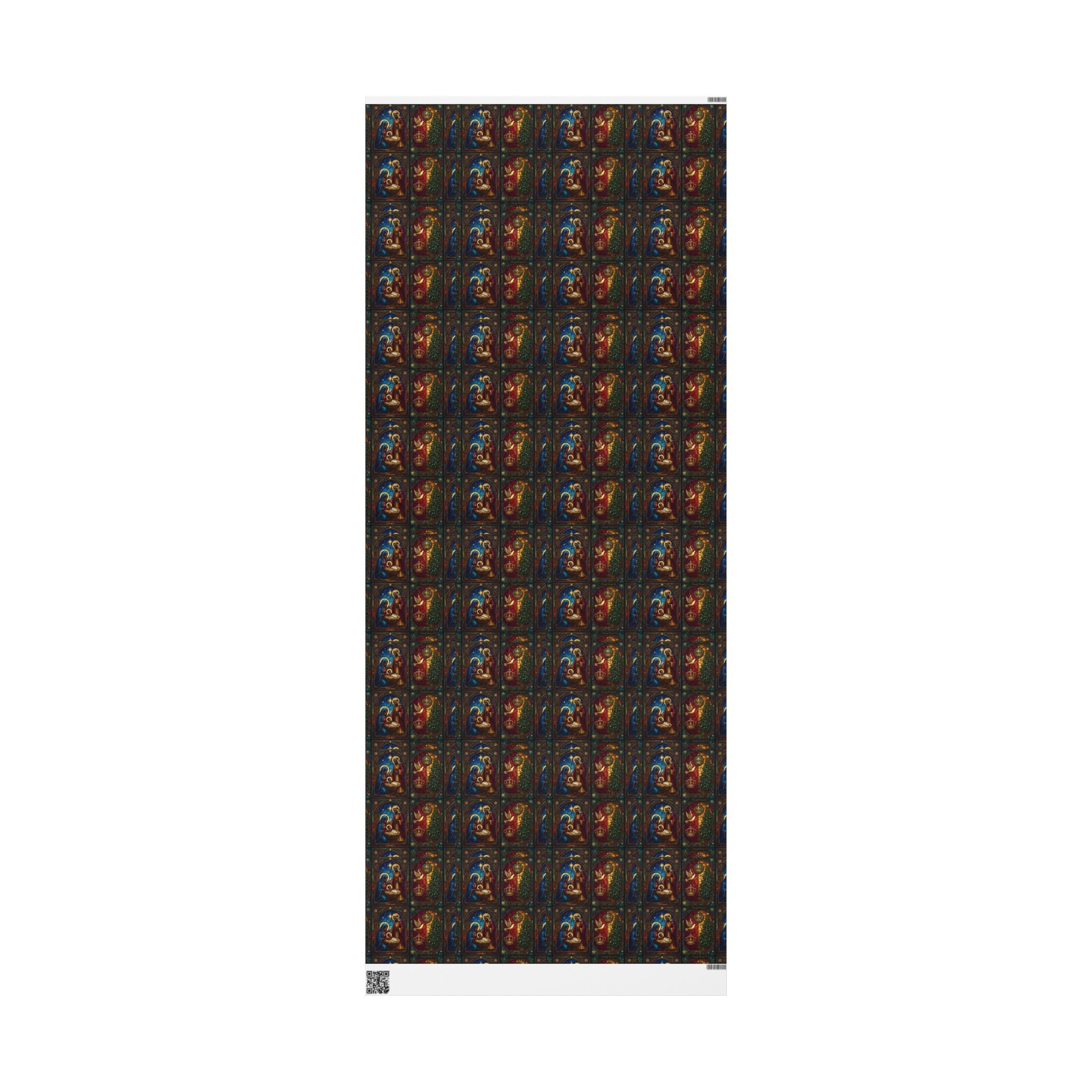 Jewel Tone Nativity Scene Christmas Gift Wrap — Family Wrap Co.