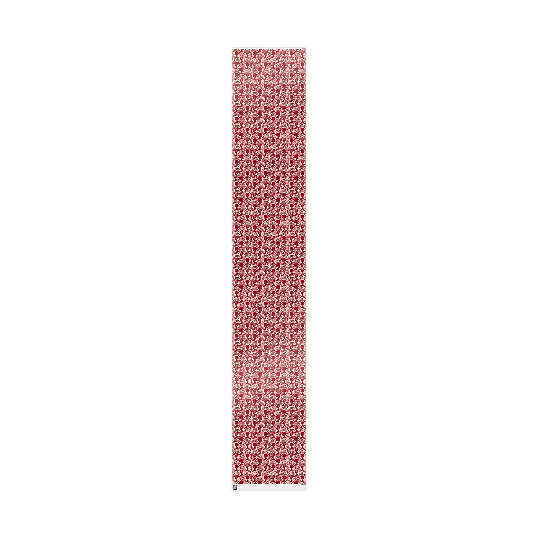 Crimson & Cream Modern Silhouette Rhythm Gift Wrap — Family Wrap Co.