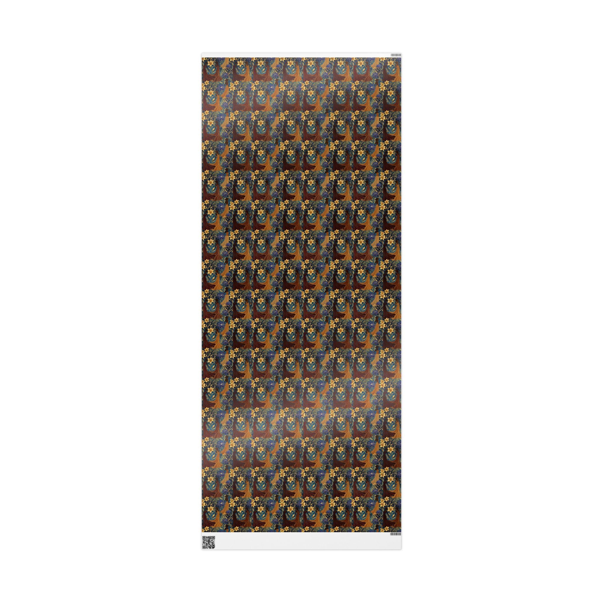 Blue Gold Botanical Luxe Wrapping Paper — Family Wrap Co.