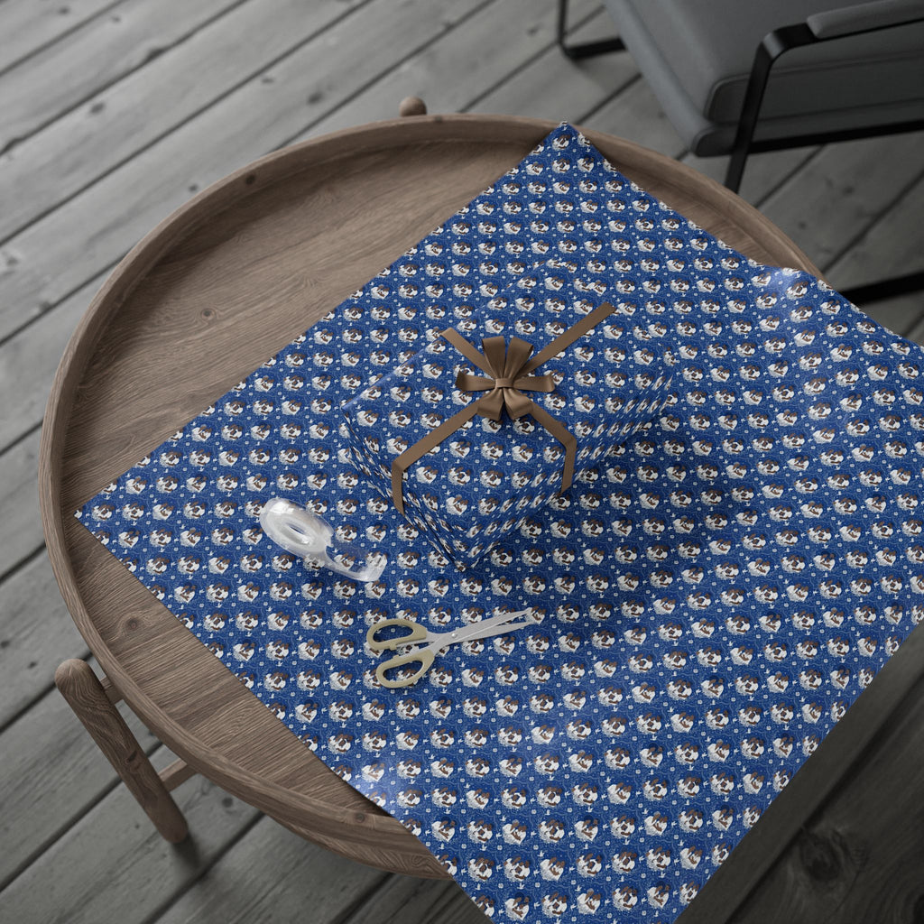 Royal Blue & White Star Rise -- Families of Light — African American Gift Wrap by Family Wrap Co.