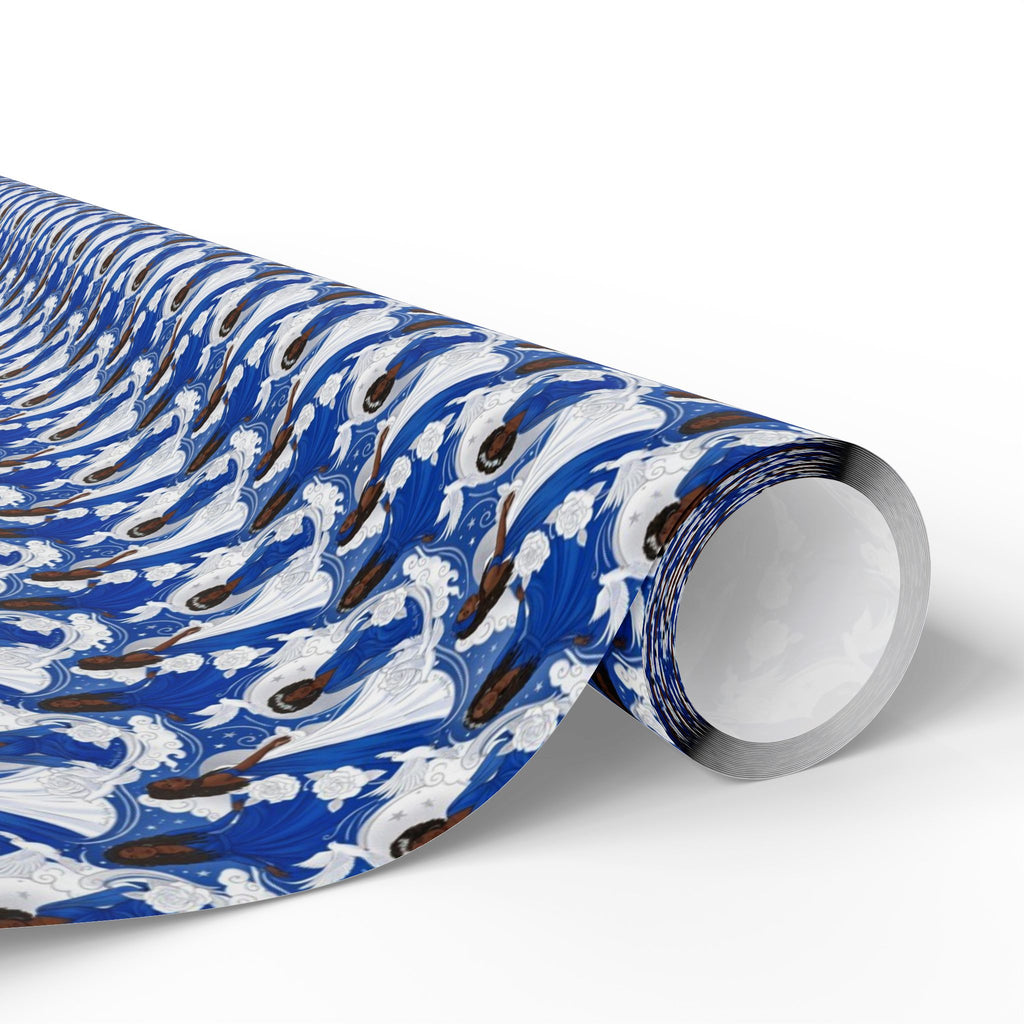 Royal Blue & White Dove Sky -- Women of Grace — African American Gift Wrap by Family Wrap Co.