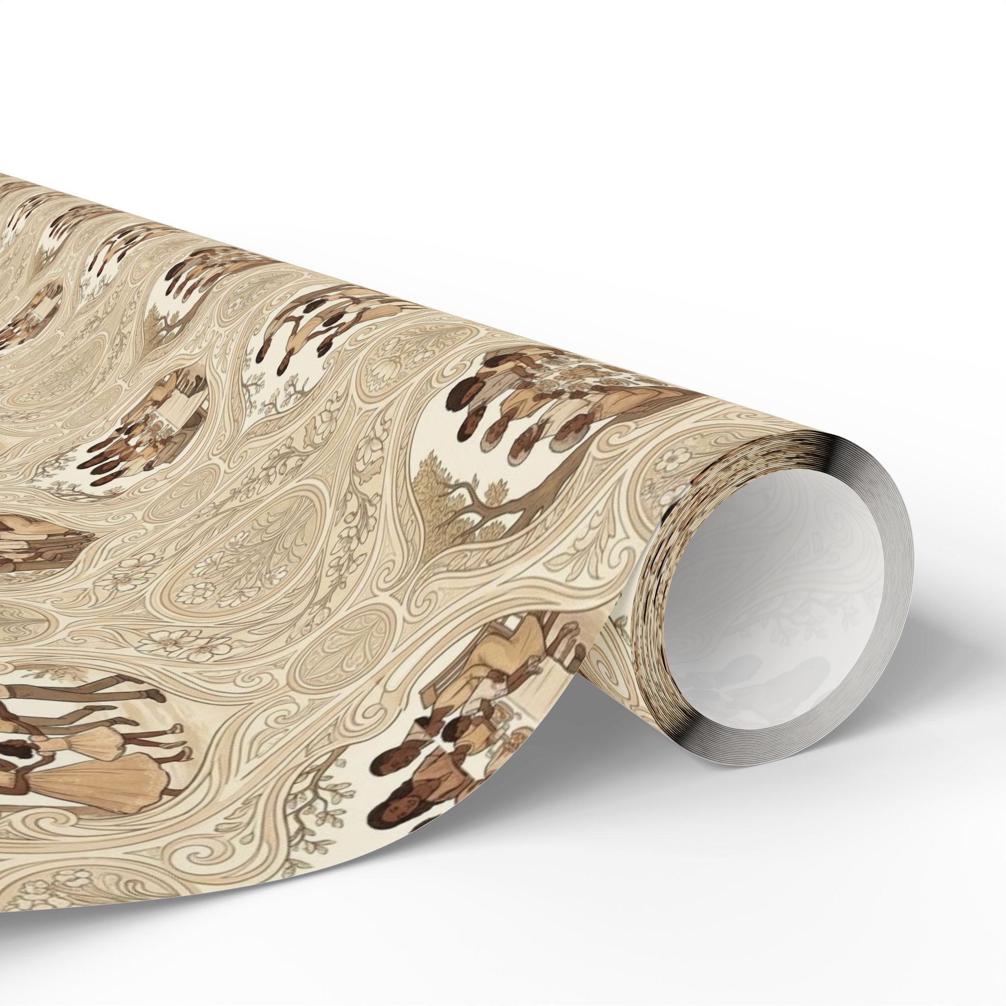 Family Reunion Celebration — Warm Neutrals Wrapping Paper — Family Wrap Co.