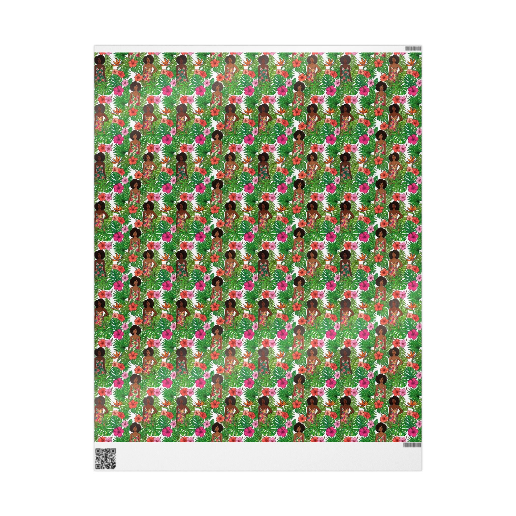 Pink & Green Botanical Garden Wrapping Paper — Family Wrap Co.