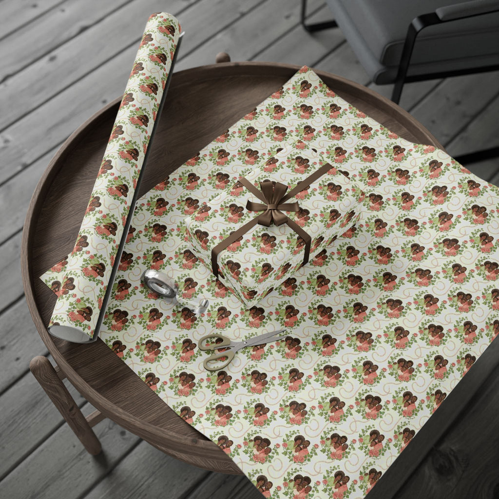 Pink & Green Floral Family Garden Gift Wrap — Family Wrap Co.